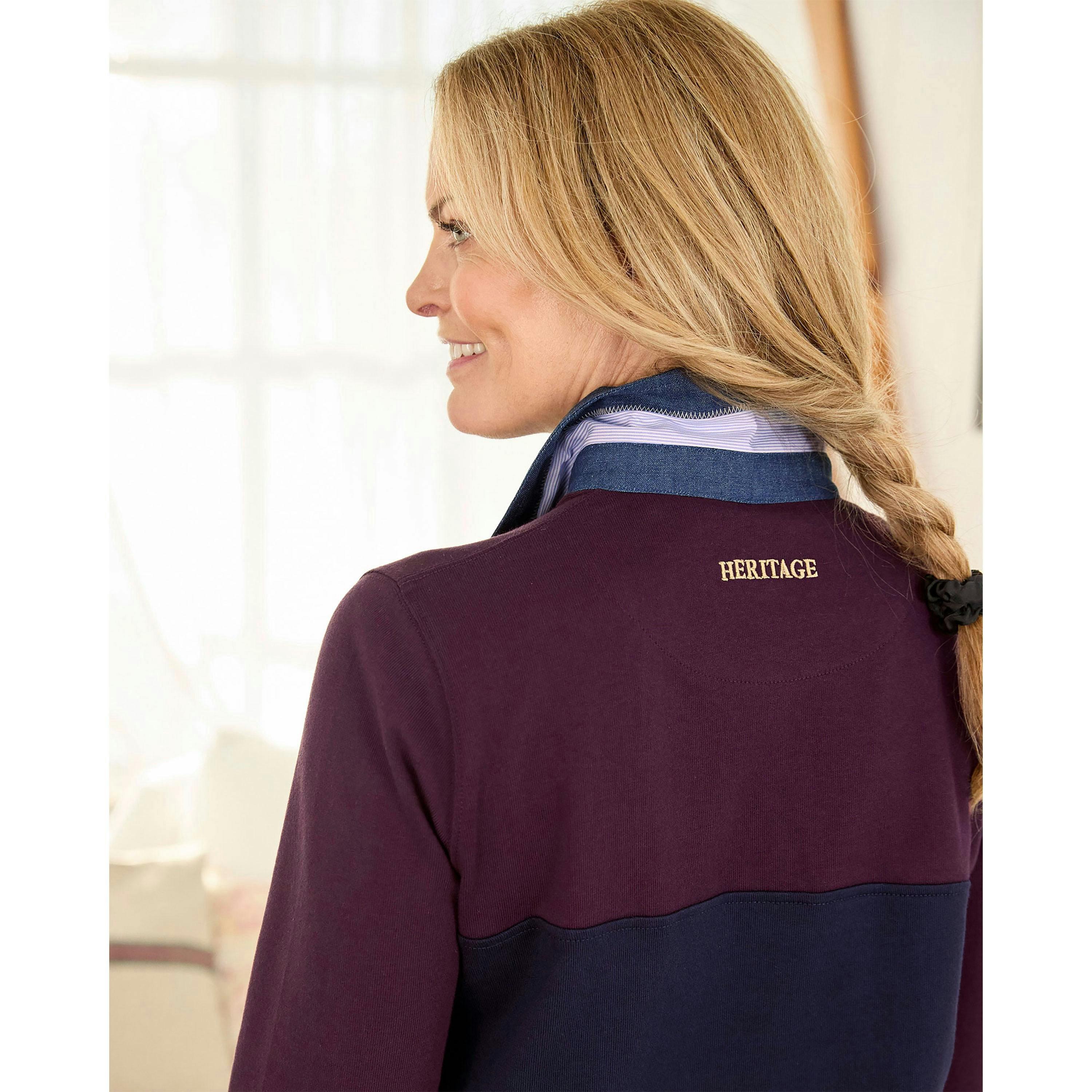 Cotton Traders Ladies Heritage Long Sleeve Rugby Shirt , view 3 of 3