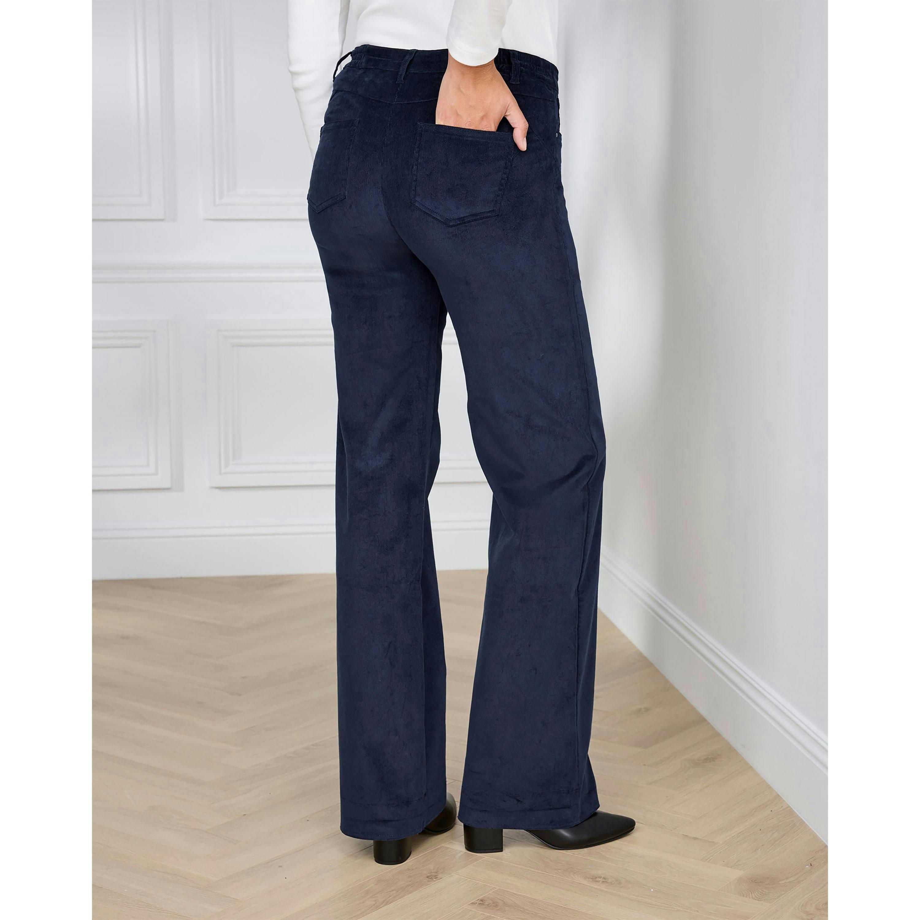 Cotton Traders Wide-Leg Stretch Cord Trousers , view 2 of 3