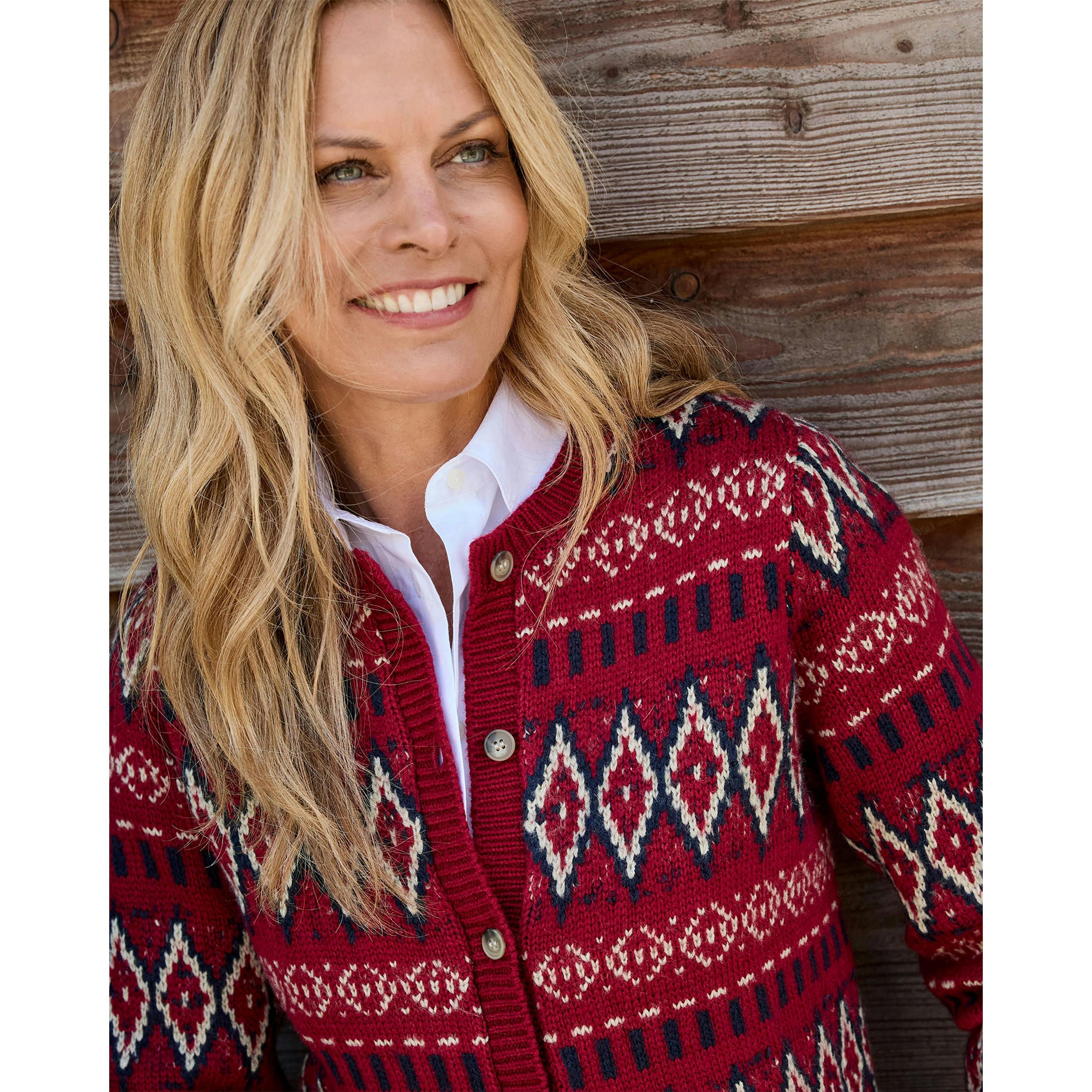 Cotton Traders Fair Isle Cardigan , view 3 of 3