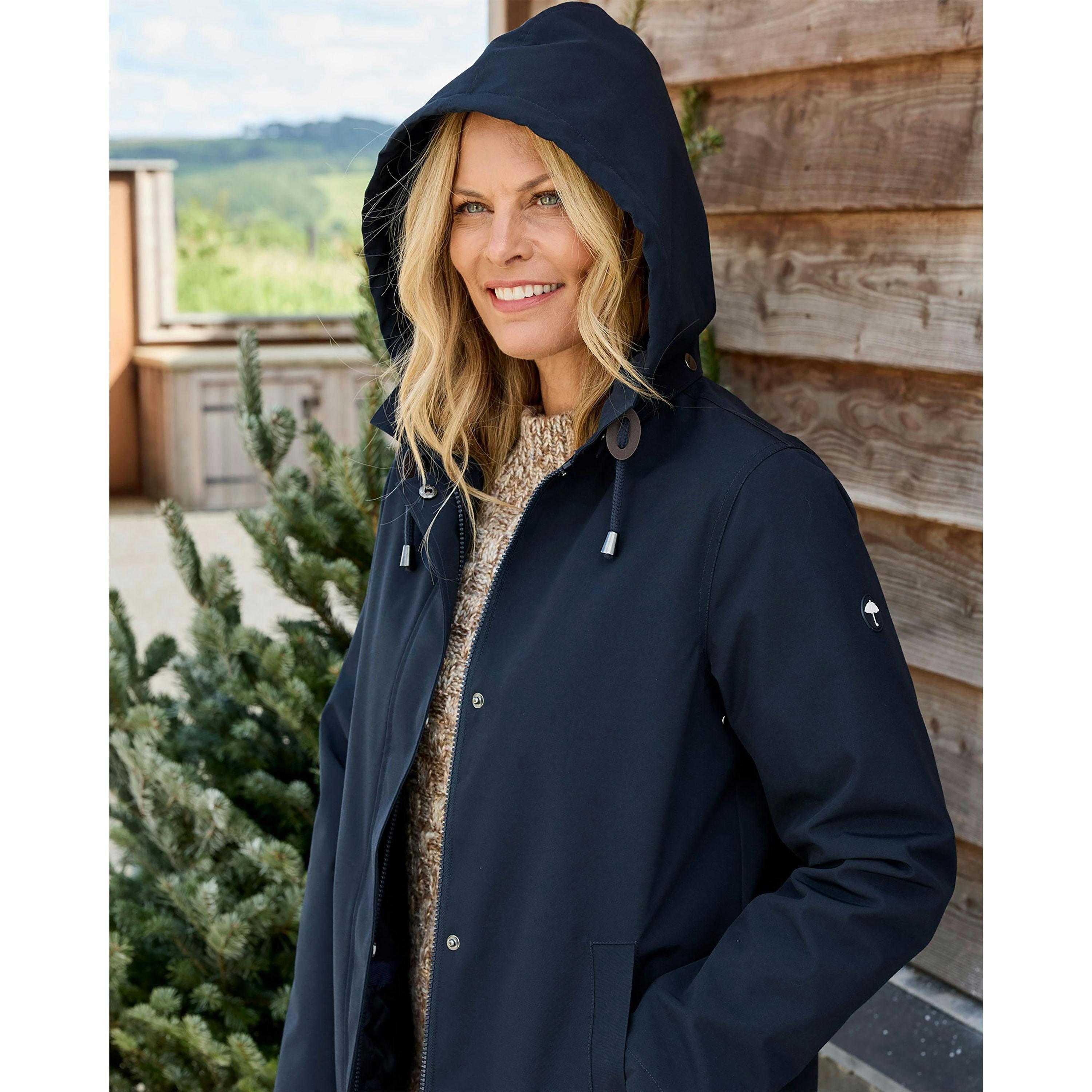 Cotton Traders All Weather Fleece Lined Long Waterproof Coat , view 3 of 3