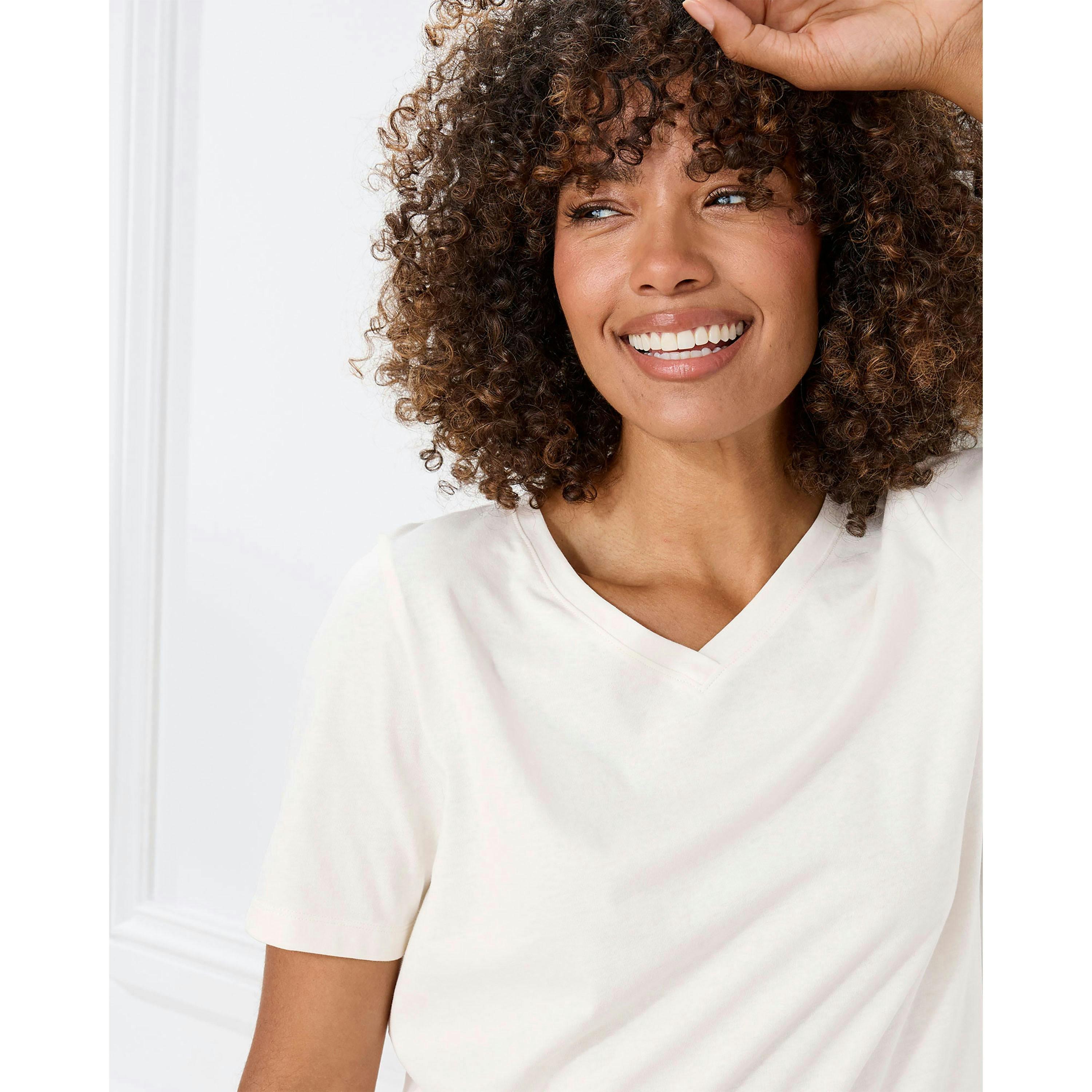 Cotton Traders Cotton Short Sleeve V Neck PJ Set , view 3 of 3