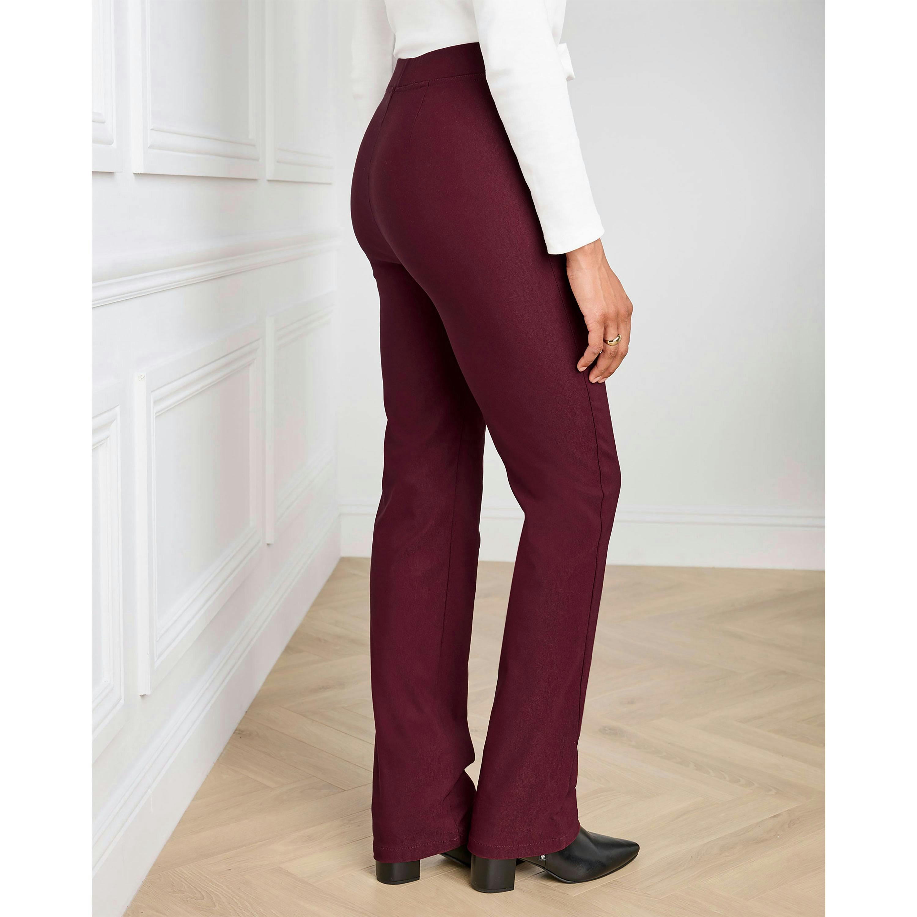Cotton Traders Super Stretchy Straight Leg Pull On Cosy Trousers , view 2 of 3