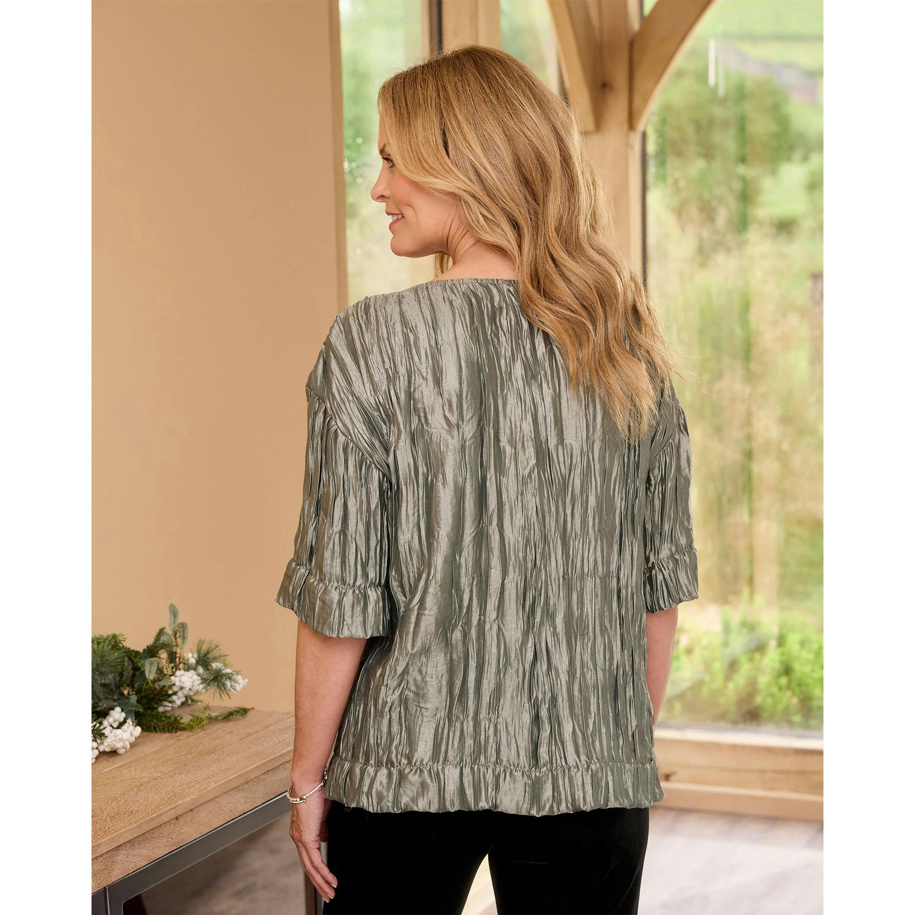 Cotton Traders Crinkle Top , view 2 of 3