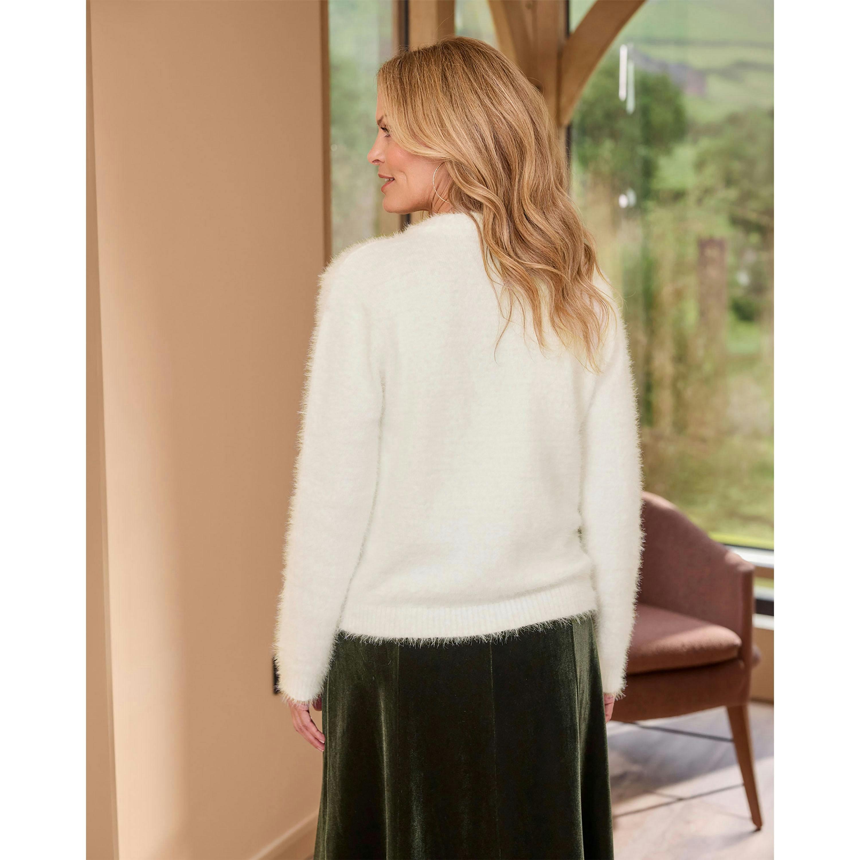 Cotton Traders Mock Pearl Button Cardigan , view 2 of 3