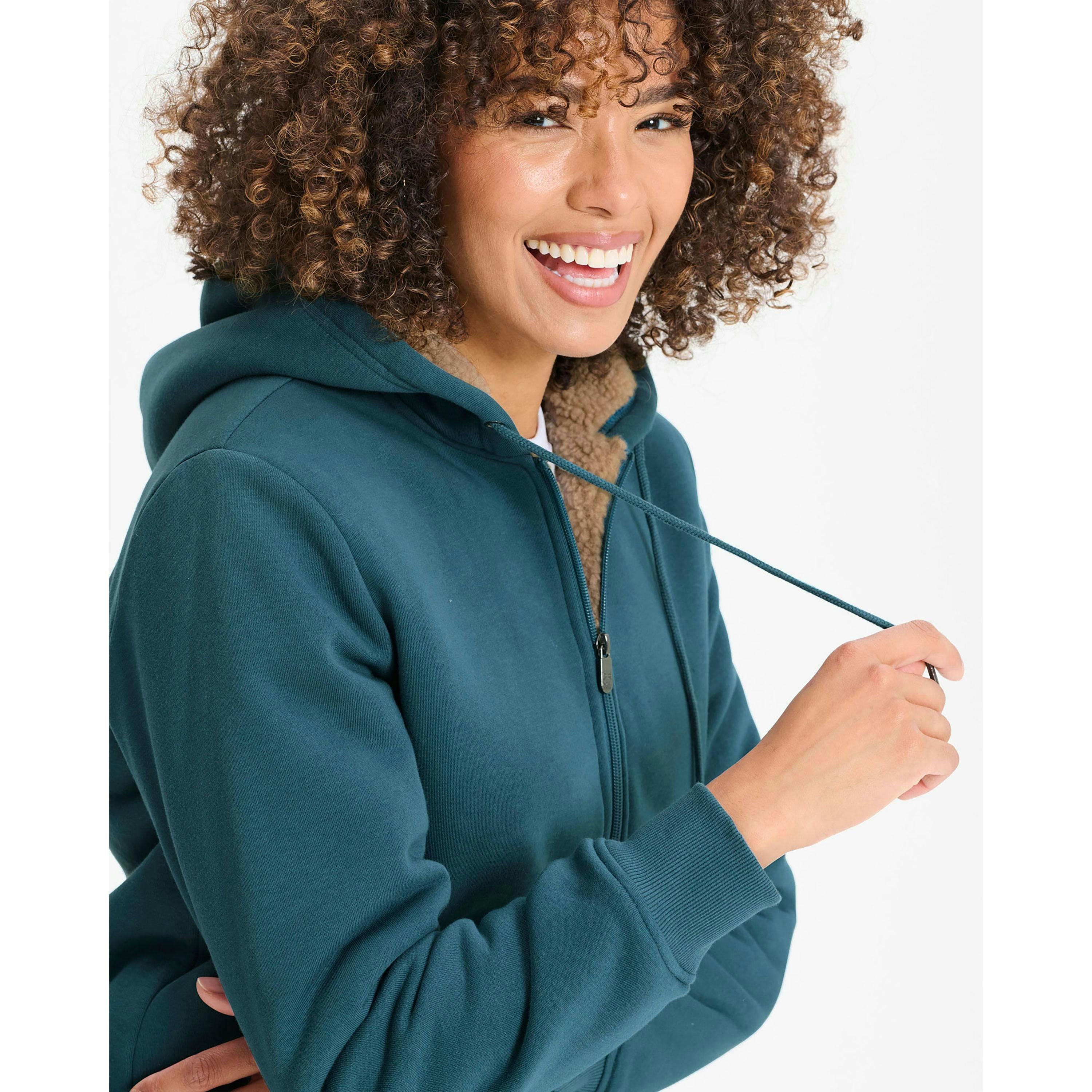 Cotton Traders Fleece Lined Jersey Zip Through Jacket , view 2 of 3