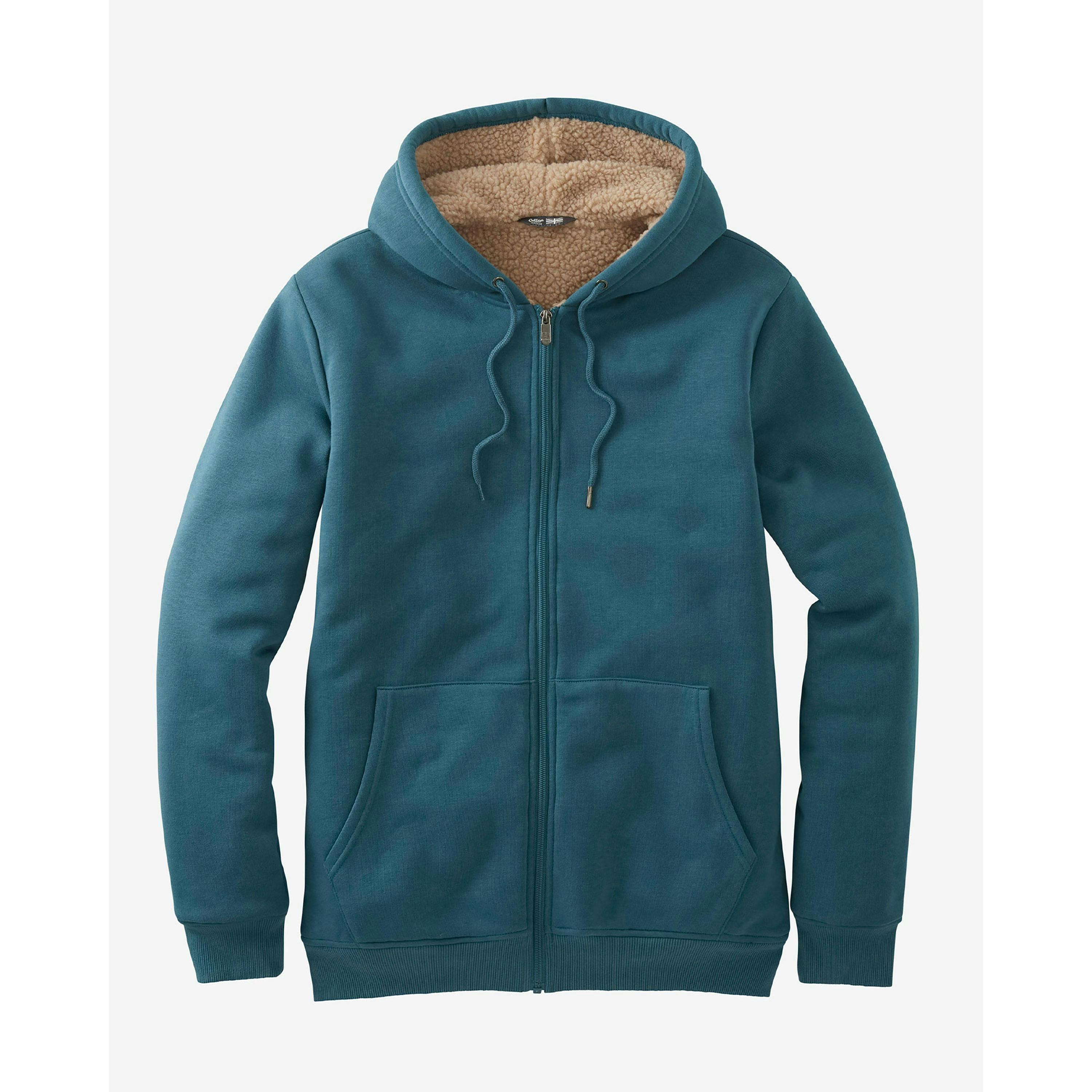 Cotton Traders Fleece Lined Jersey Zip Through Jacket , view 3 of 3