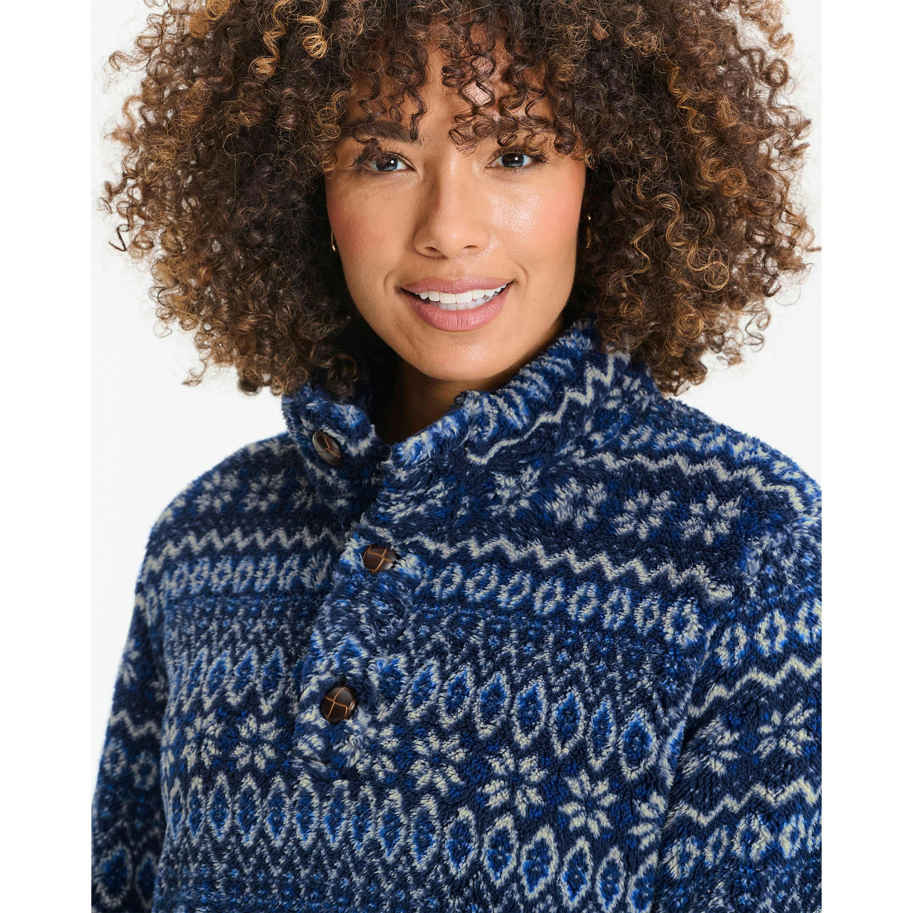 Cotton Traders Soft Button Neck Fleece , view 2 of 3