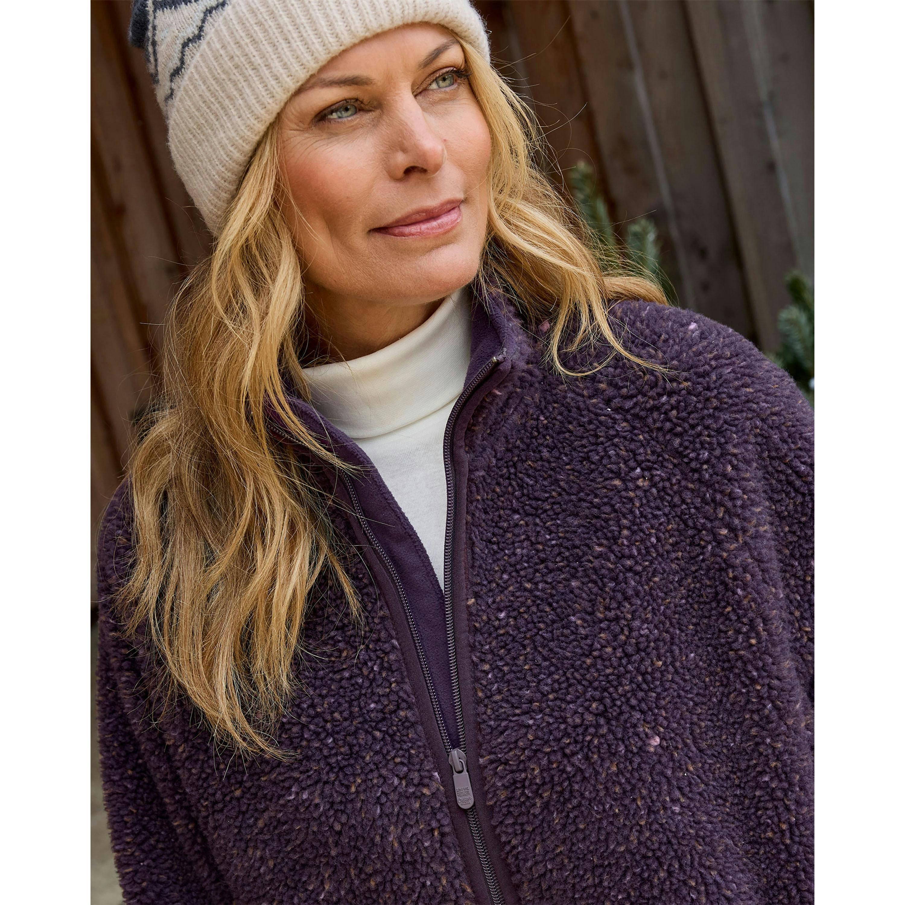 Cotton Traders Flecked Borg Fleece Jacket , view 2 of 3