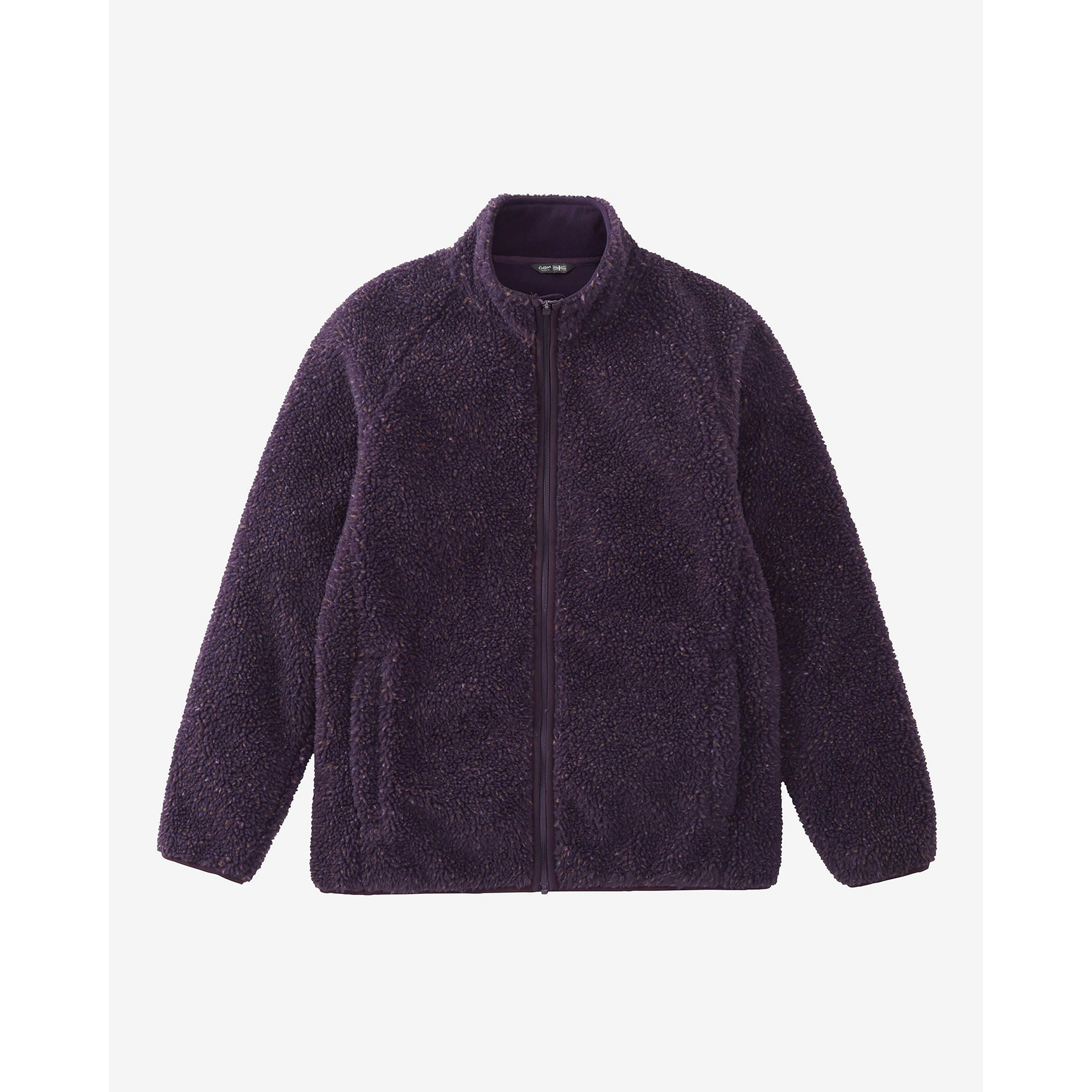 Cotton Traders Flecked Borg Fleece Jacket , view 3 of 3
