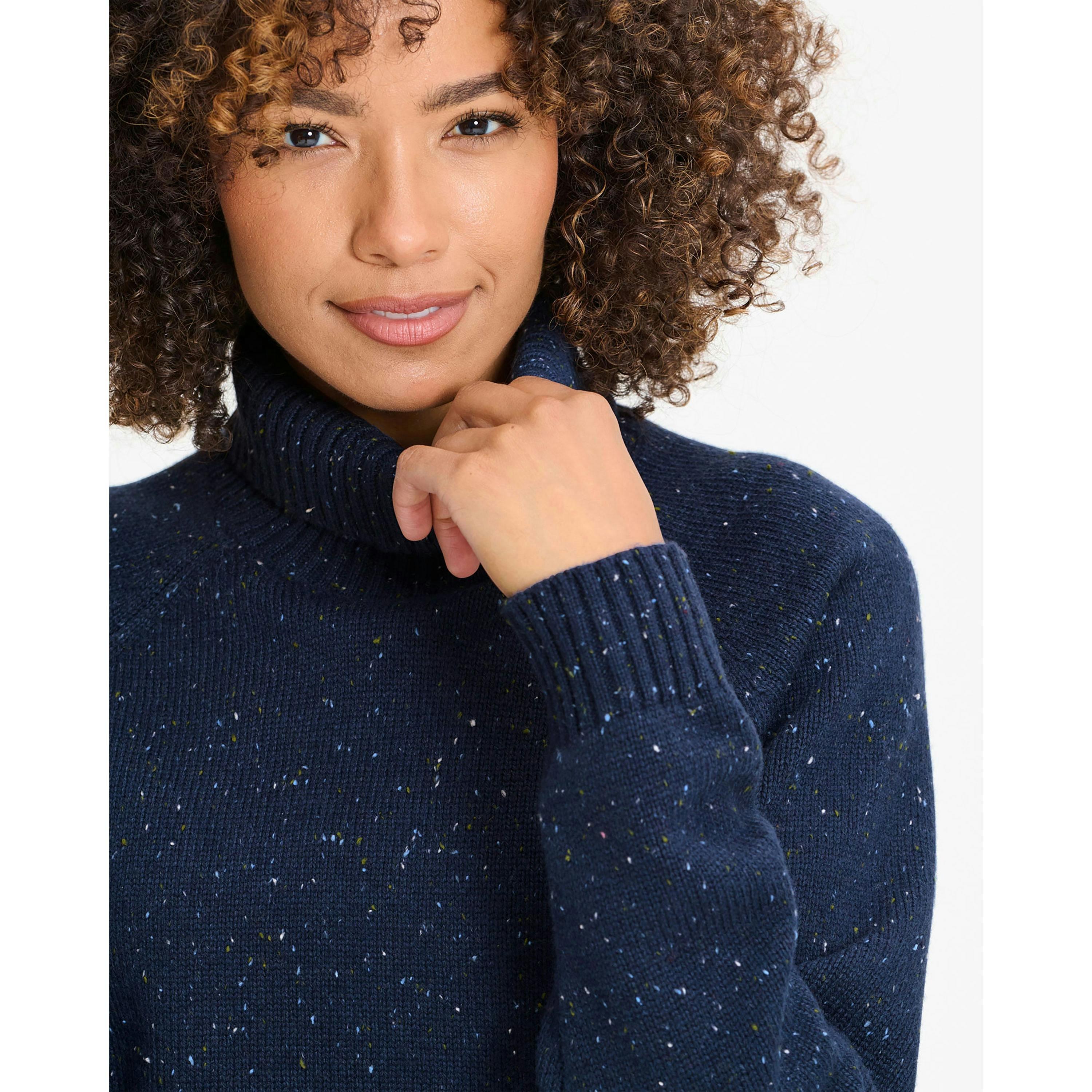 Cotton Traders Flecked Rollneck Jumper , view 2 of 3