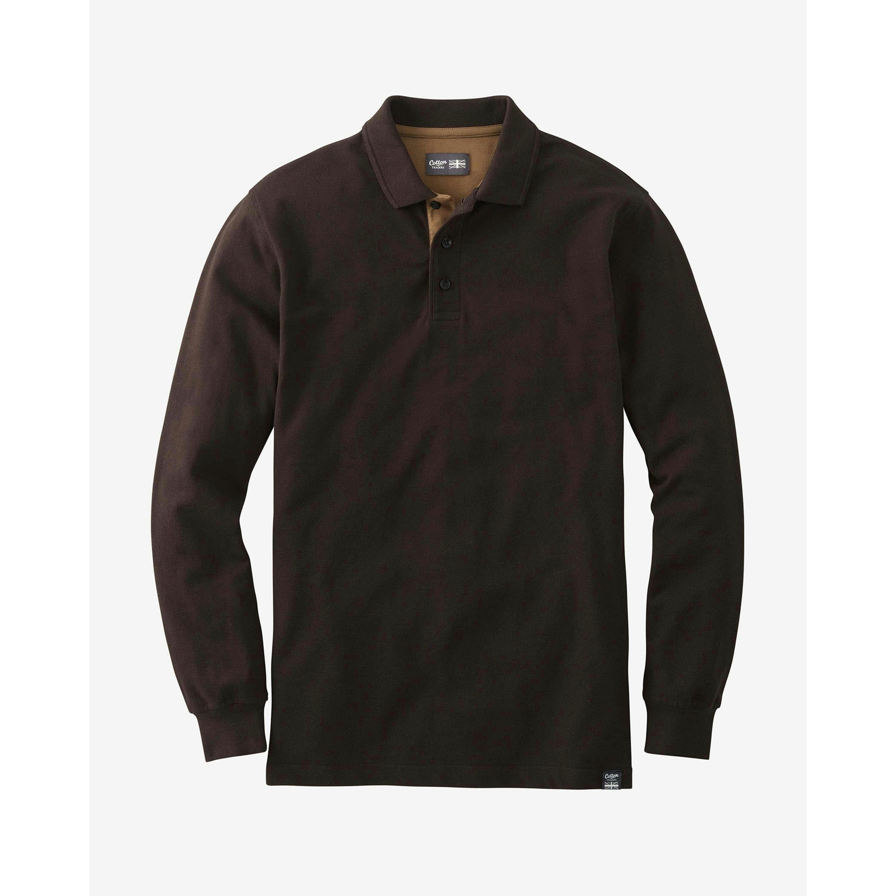 Cotton Traders Long Sleeve Polo Shirt , view 3 of 3
