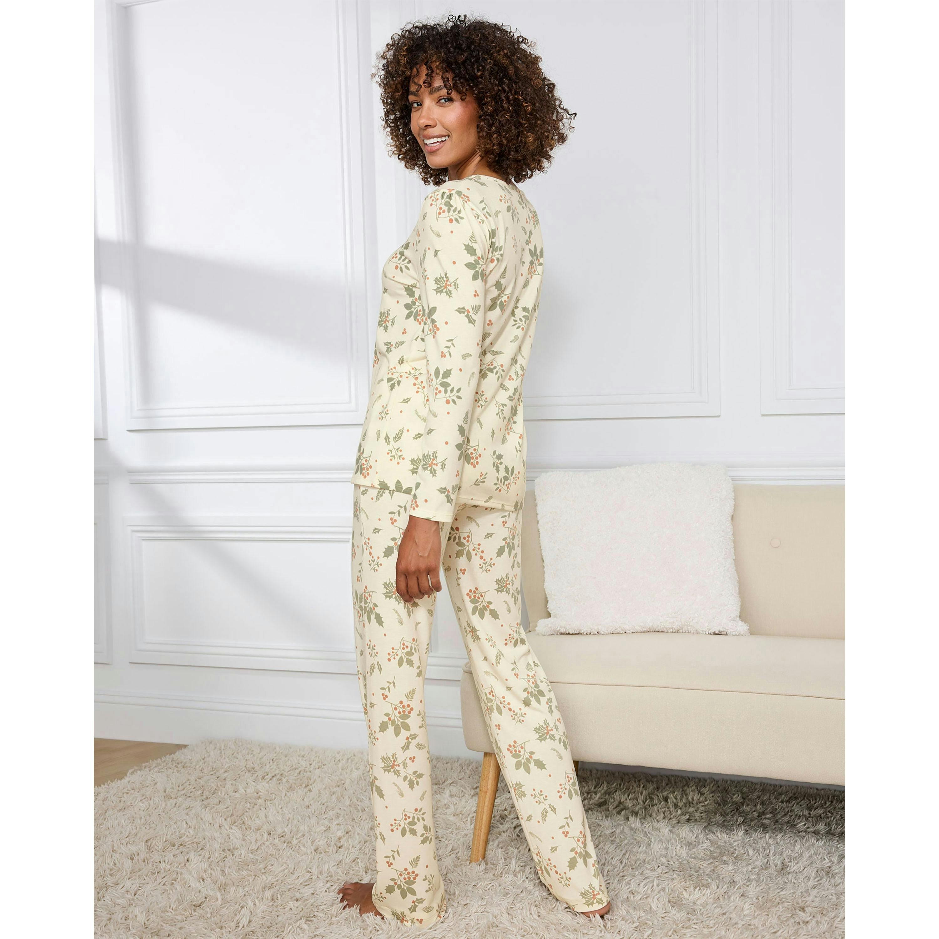 Cotton Traders Ladies Lace Trim PJ Set , view 2 of 3