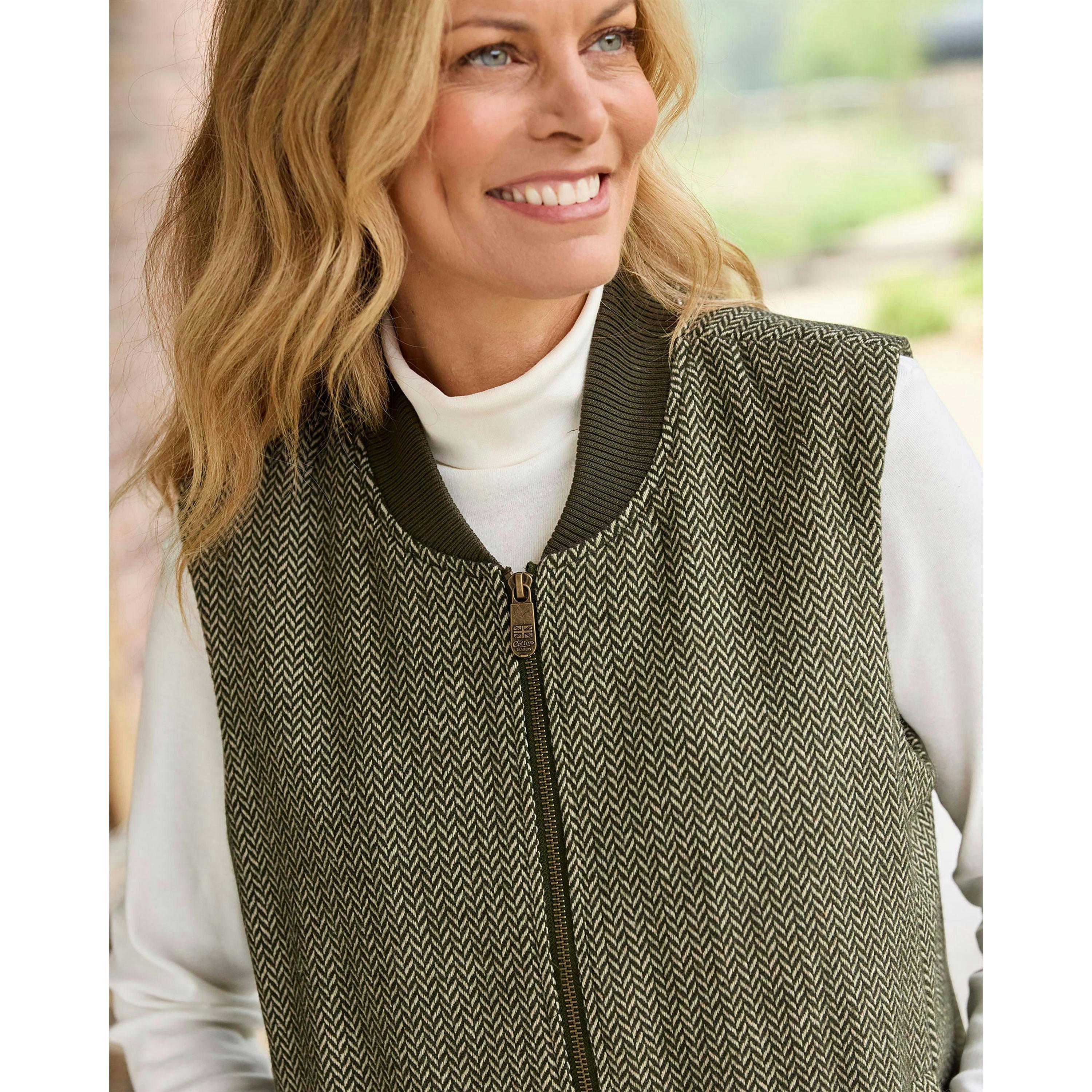 Cotton Traders Woven Gilet , view 2 of 3