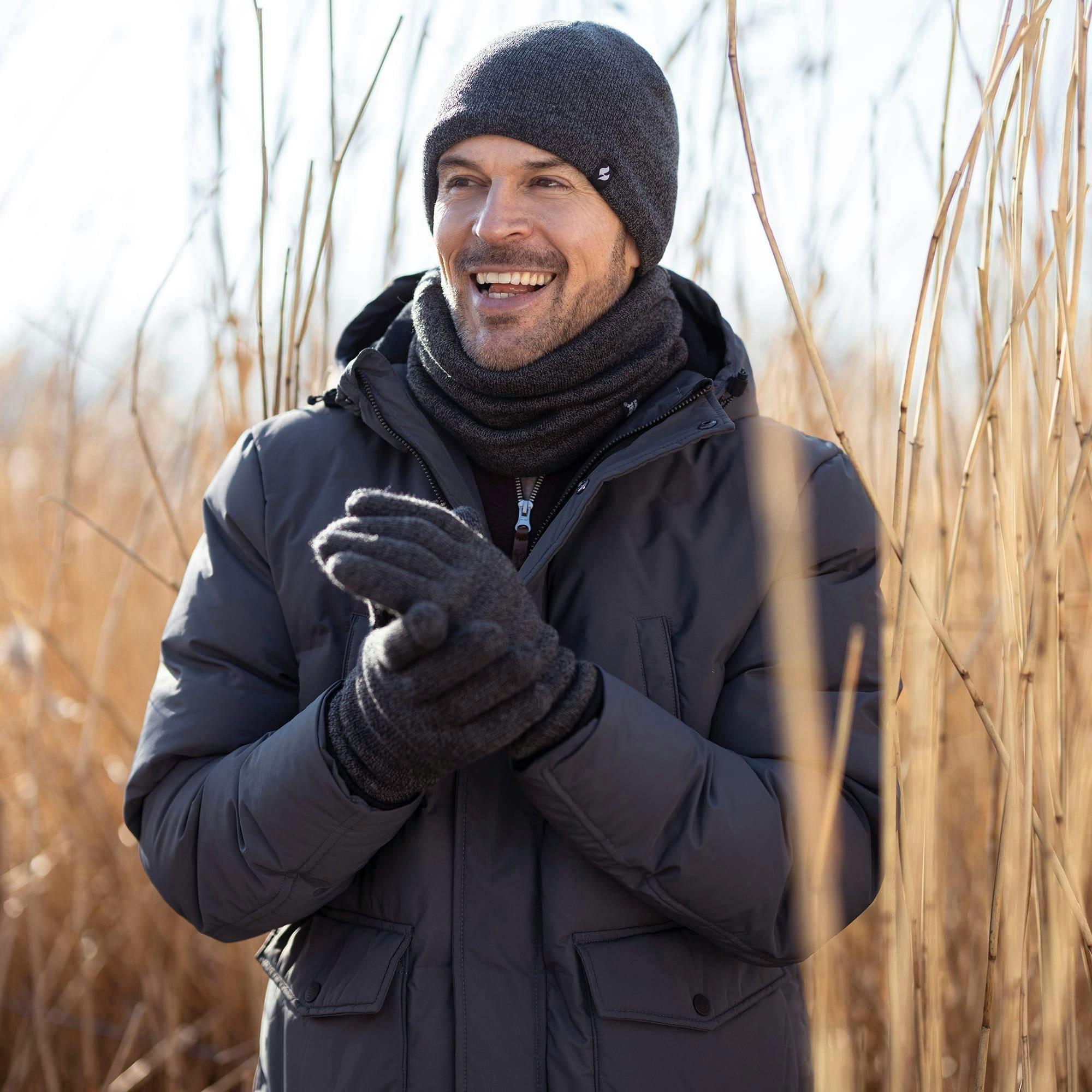 Mens Winter Warm Soft Fleece Lined Thermal Gloves , view 4 of 5