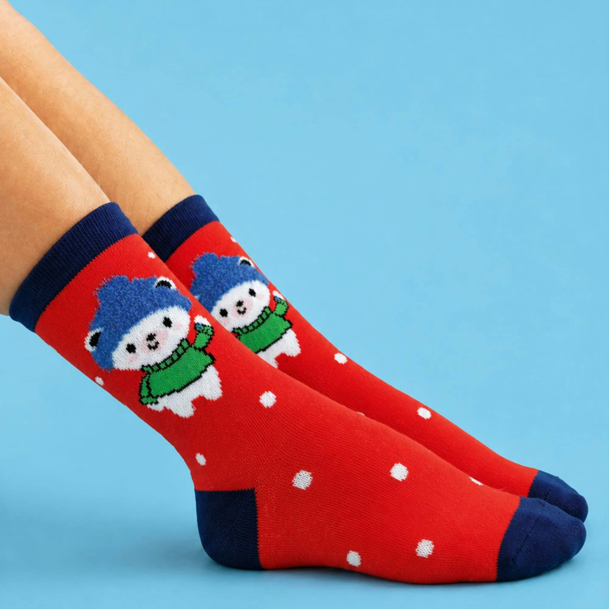 4 Pack Kids Christmas Novelty Socks | Boys & Girls Festive Santa Cotton Socks , view 5 of 5