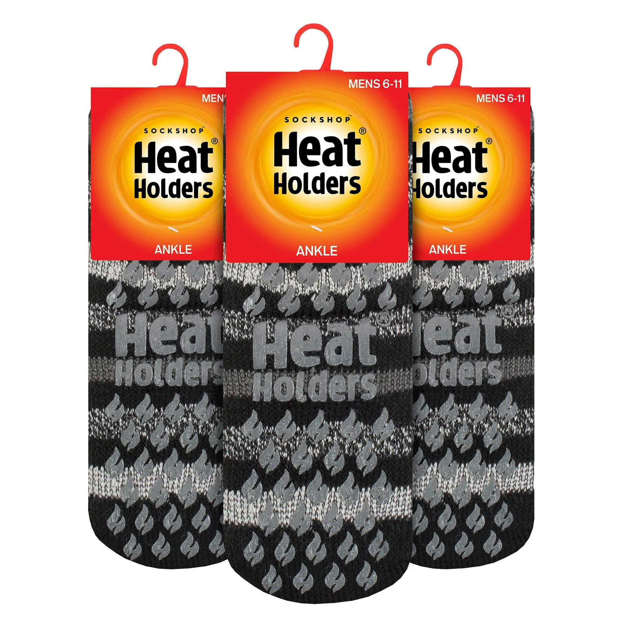 3 Pairs Mens Low Cut Thermal Slipper Socks Non Slip 2.34 TOG Warm Socks , view 2 of 5