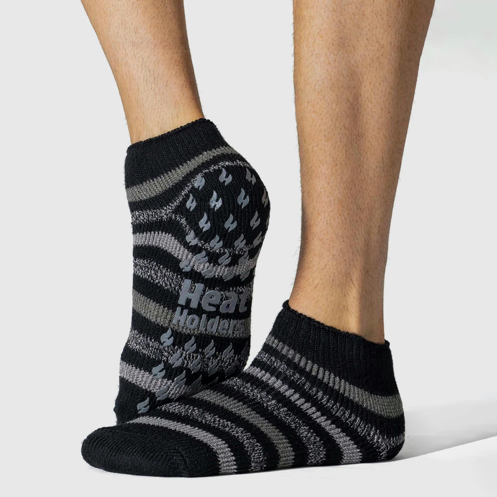 3 Pairs Mens Low Cut Thermal Slipper Socks Non Slip 2.34 TOG Warm Socks , view 3 of 5