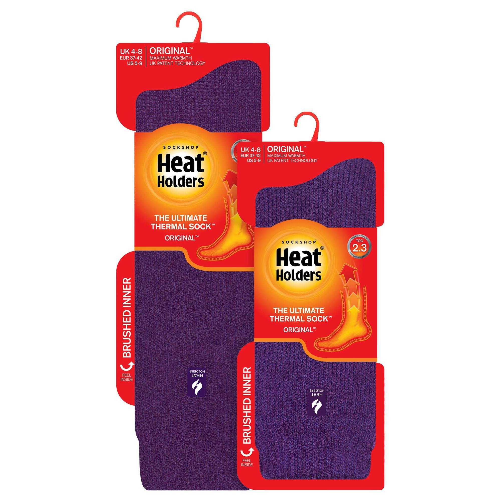 2 Pairs Ladies Thermal Socks Original & Knee High Winter Warm Boot Socks , view 2 of 5