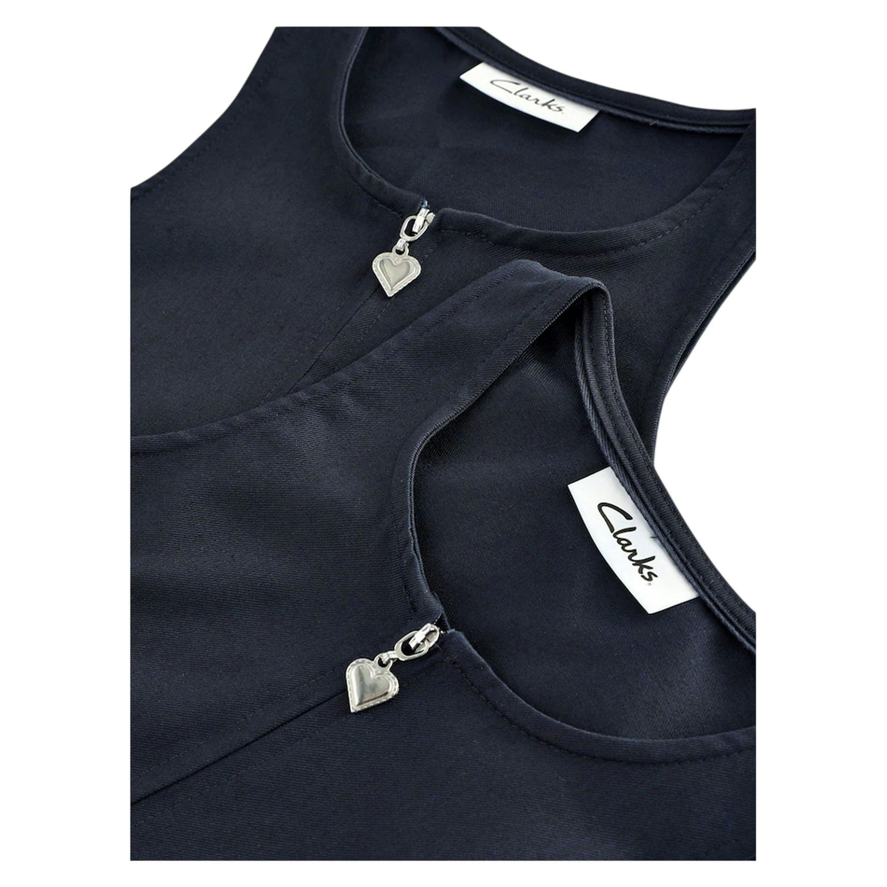 Clarks Girls Pleated Front Pinafore Dress (Pack of 2) , view 4 of 4