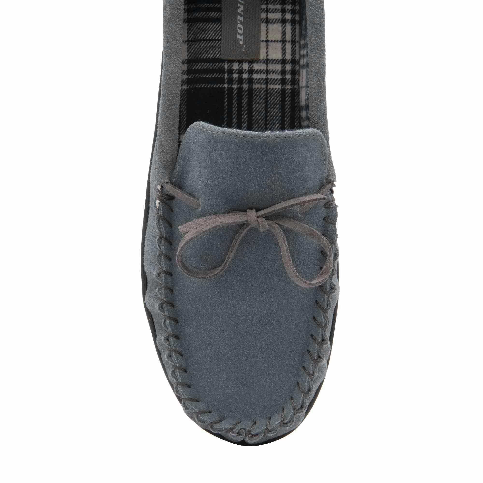 Mens Real Suede Leather Fleece Lined Slippers , view 2 of 4