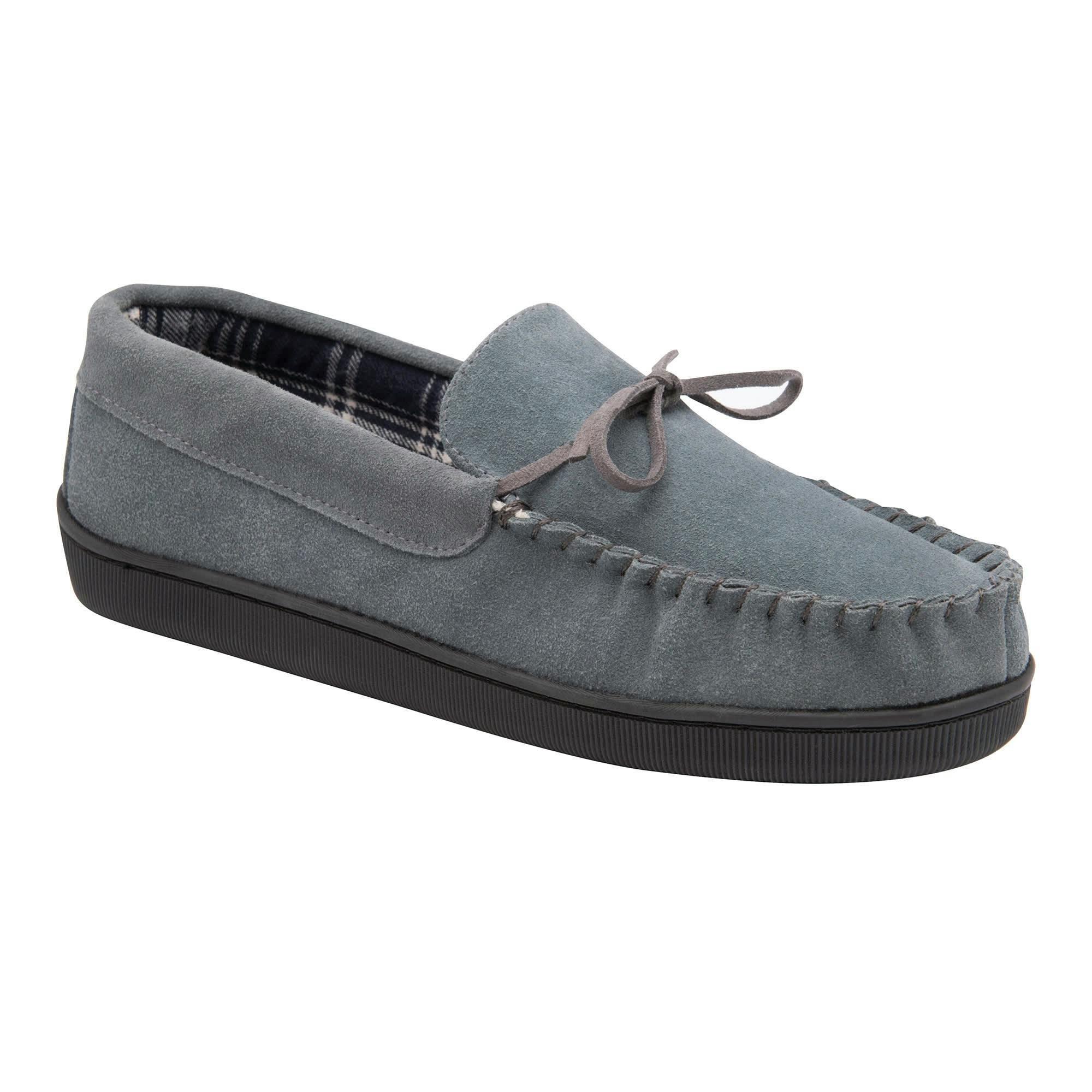 Mens Real Suede Leather Fleece Lined Slippers , view 3 of 4