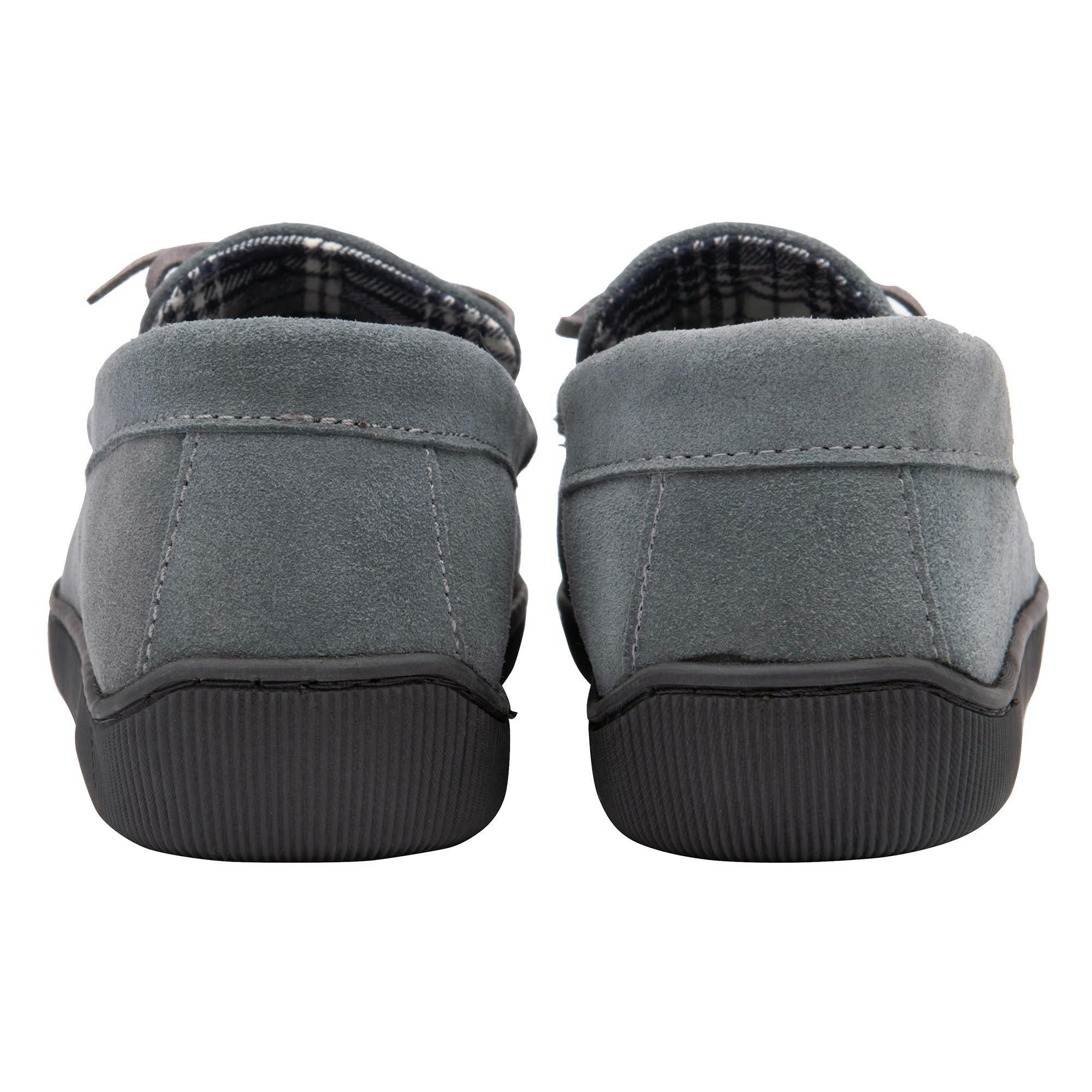 Mens Real Suede Leather Fleece Lined Slippers , view 4 of 4