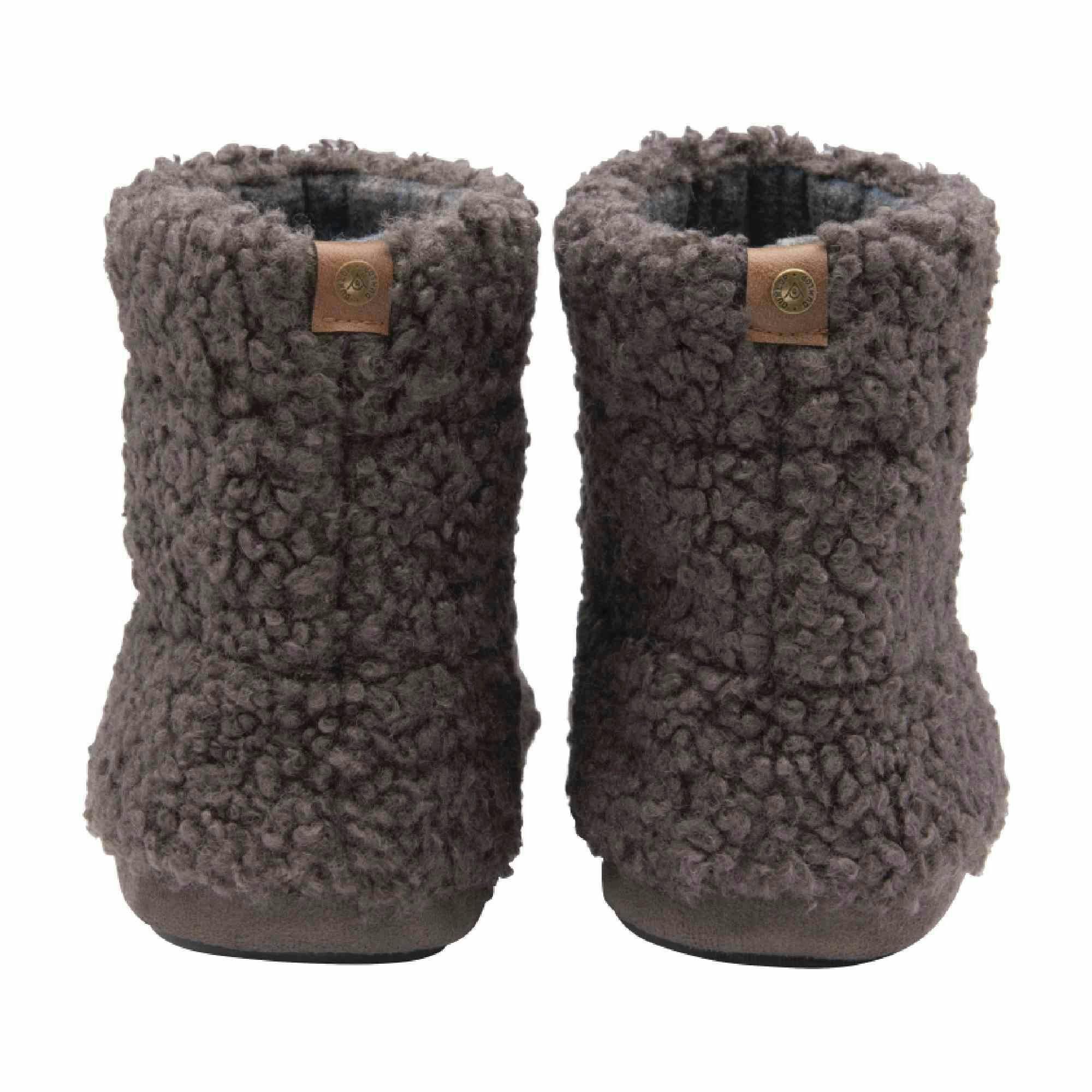 Mens Furry Sherpa Memory Foam Slipper Boots , view 2 of 4
