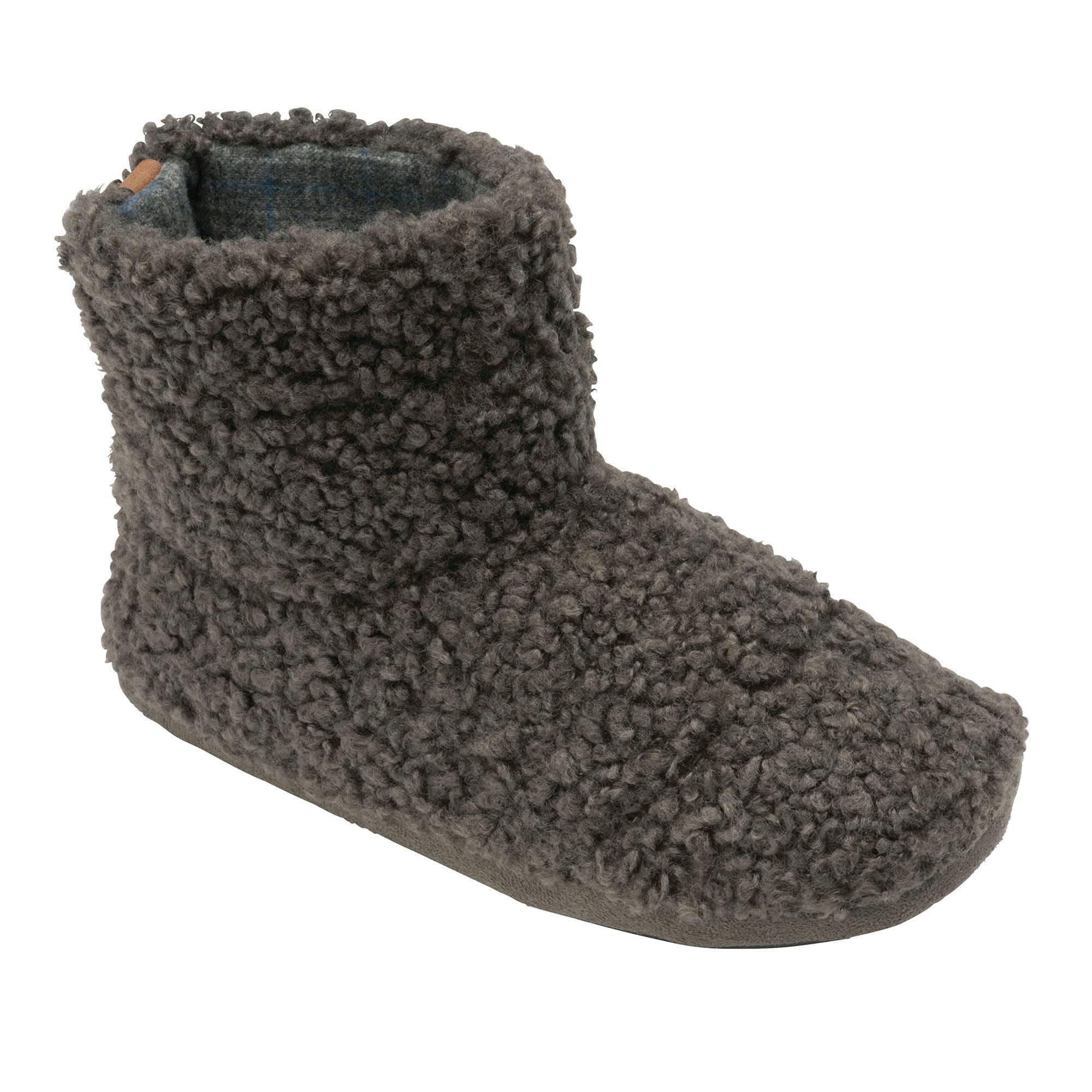 Mens Furry Sherpa Memory Foam Slipper Boots , view 3 of 4