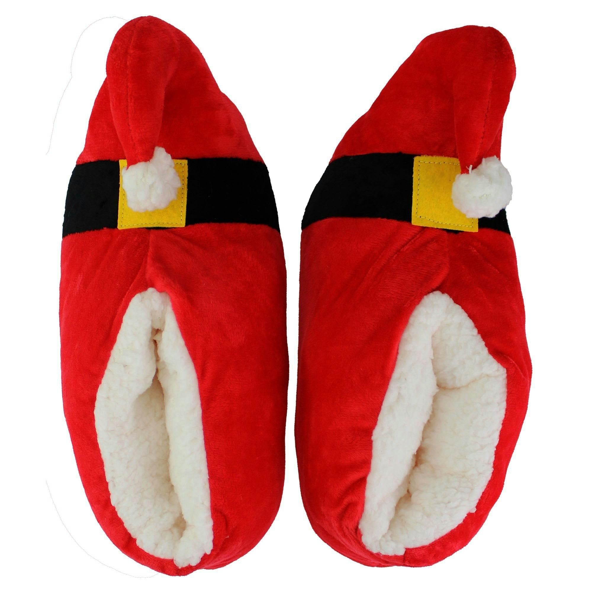 Unisex Christmas Soft Santa Slippers , view 2 of 5