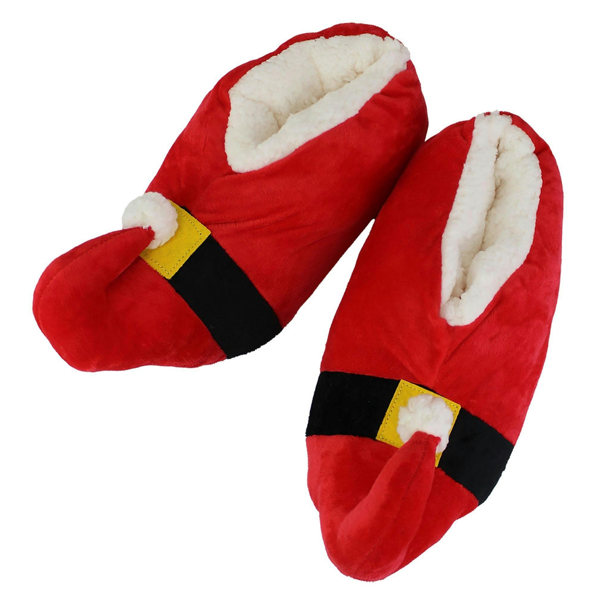 Unisex Christmas Soft Santa Slippers , view 3 of 5