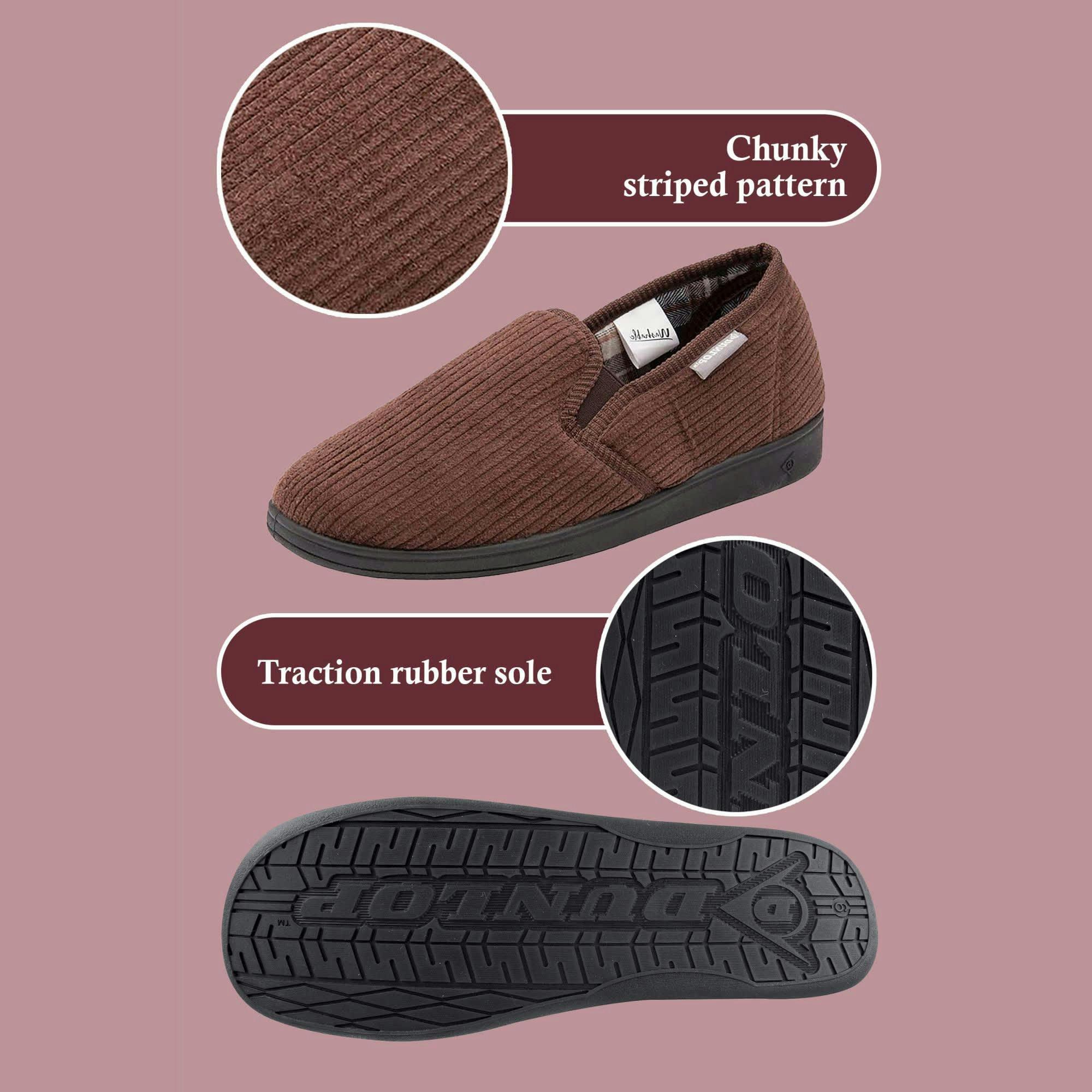 Mens Tartan Lined Slippers With Memory Foam , view 3 of 5