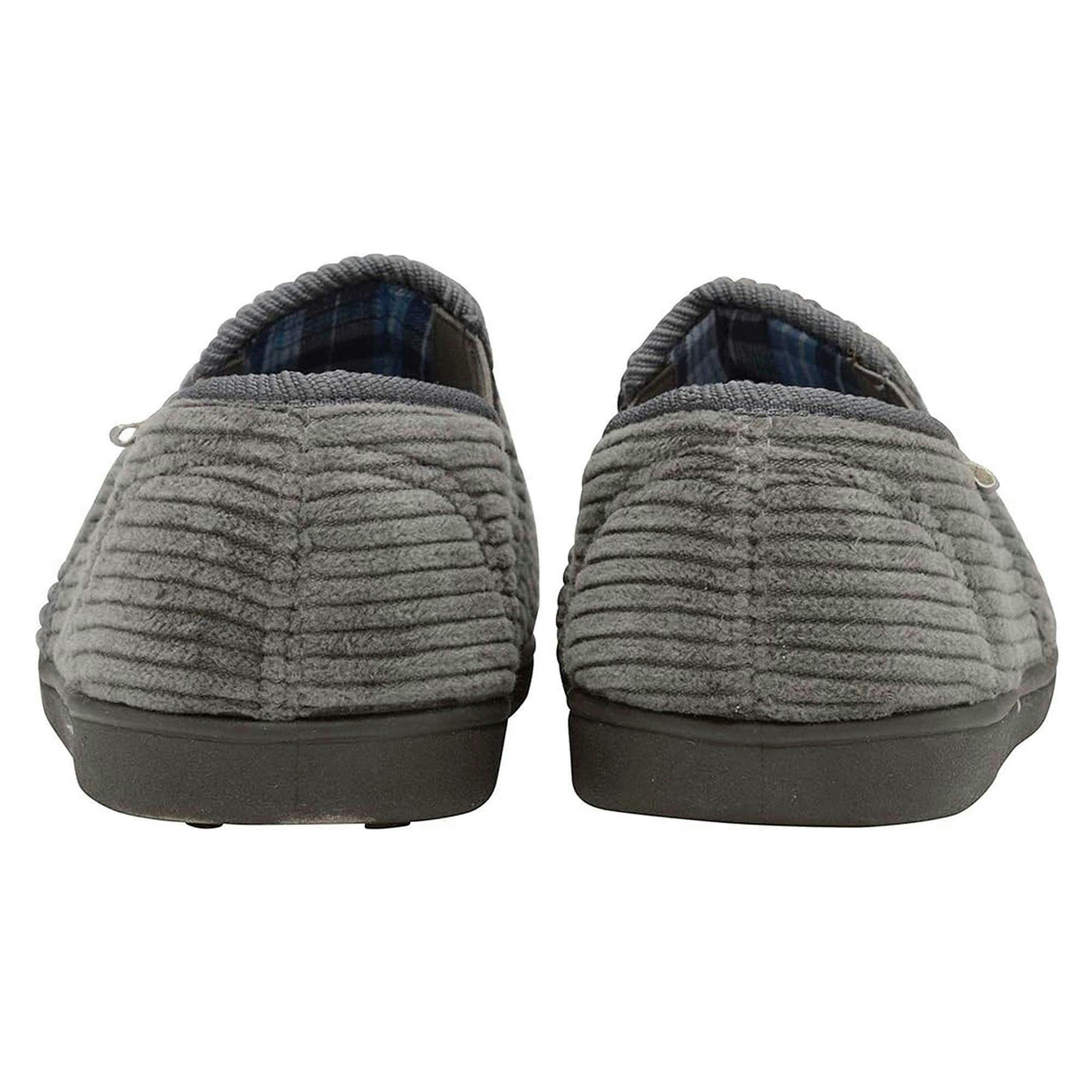 Mens Tartan Lined Slippers With Memory Foam , view 4 of 5
