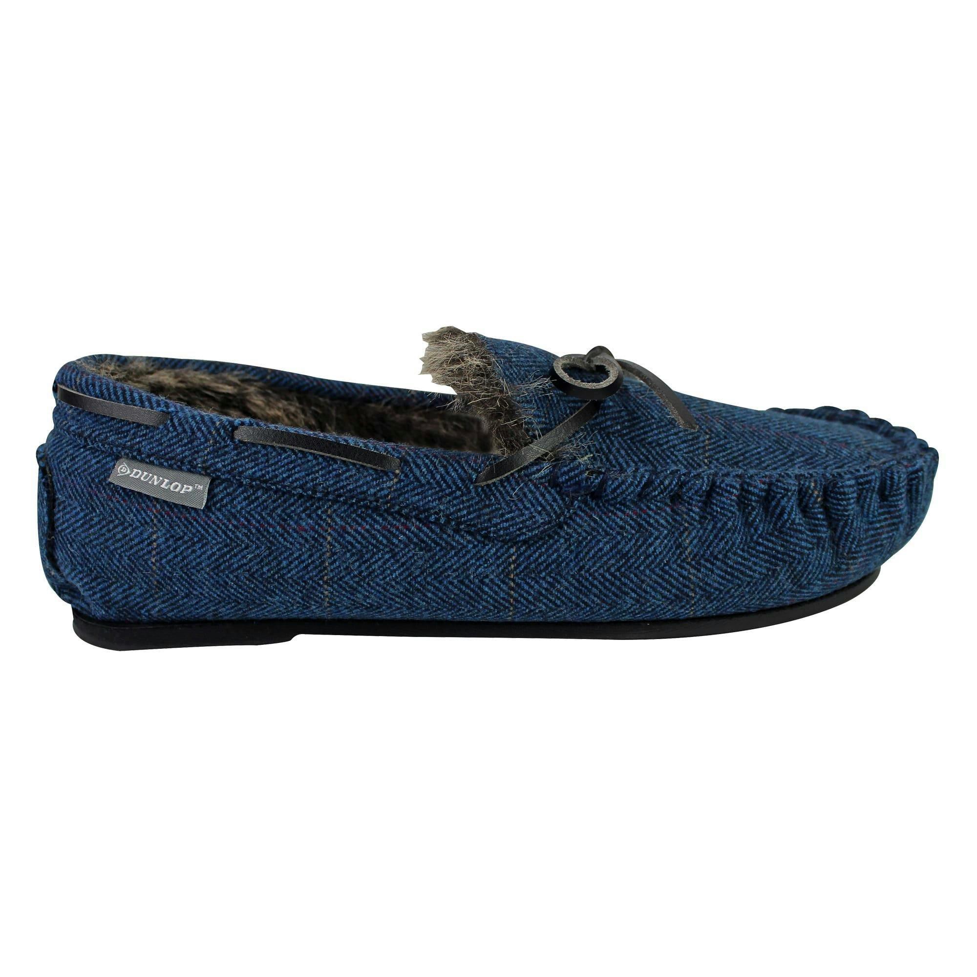 Mens Moccasin Slippers with Memory Foam , view 2 of 4