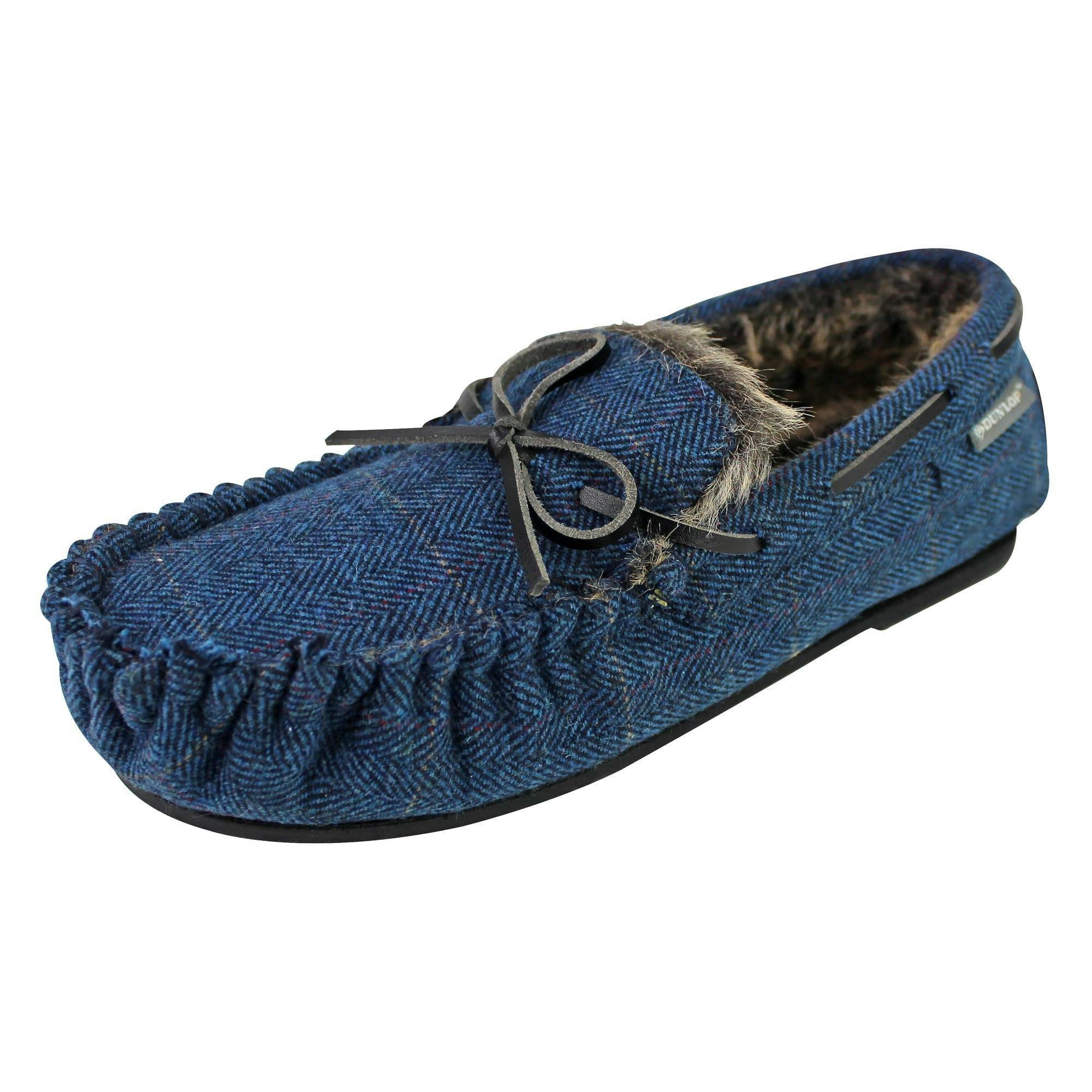 Mens Moccasin Slippers with Memory Foam , view 3 of 4
