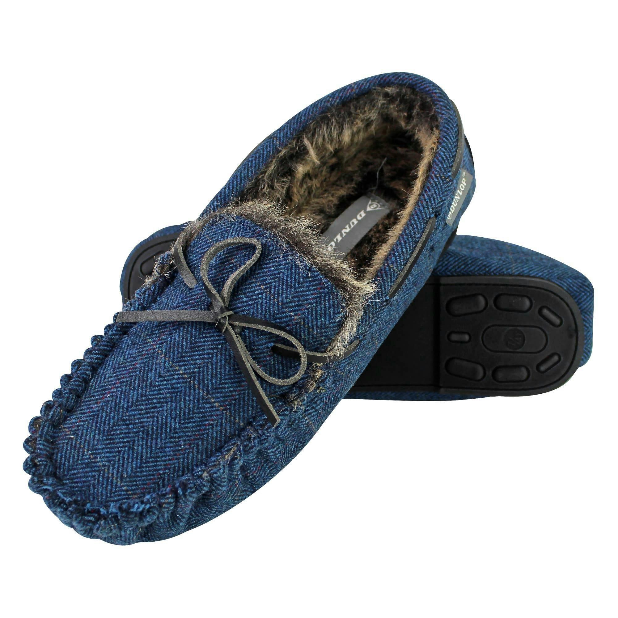 Mens Moccasin Slippers with Memory Foam , view 4 of 4