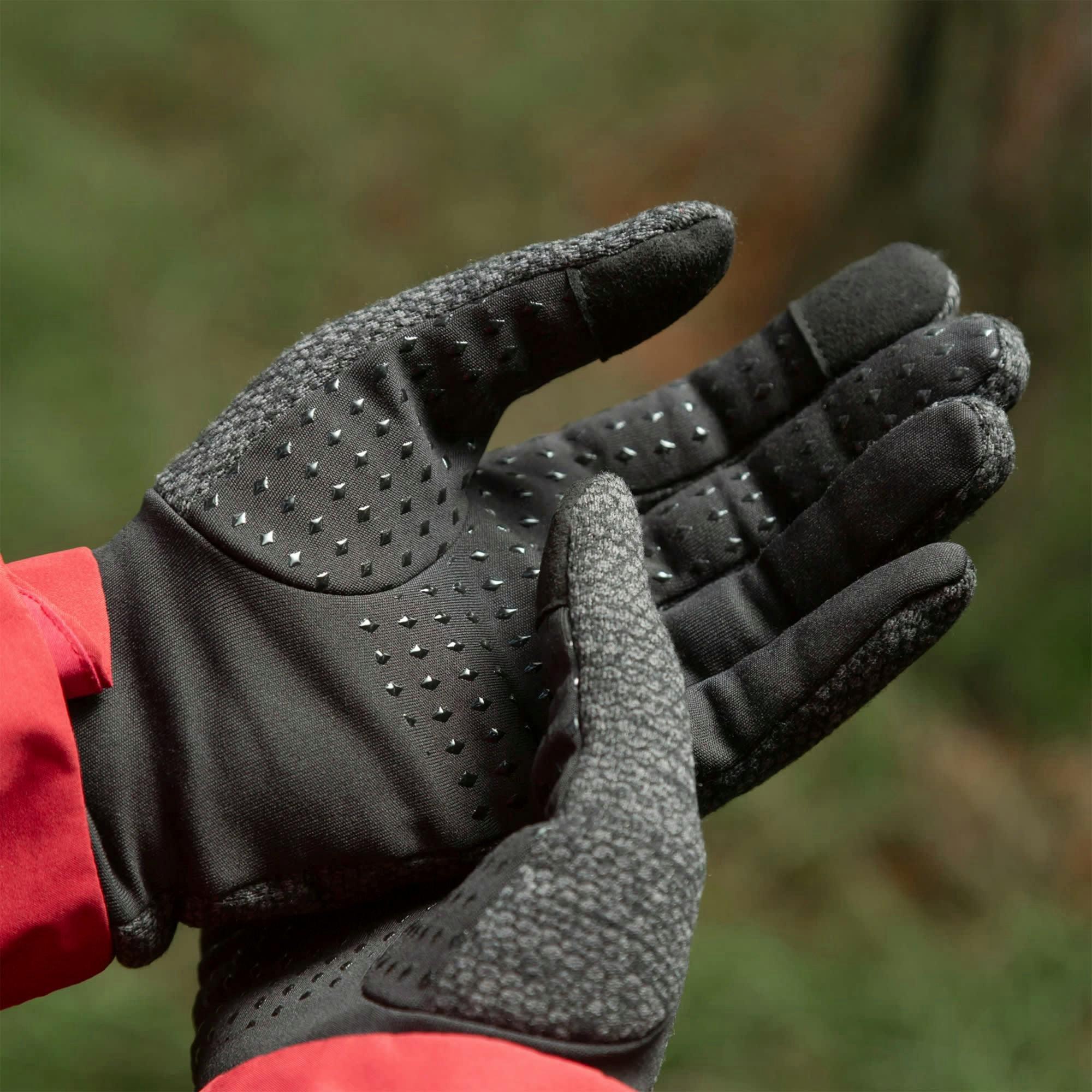 Ladies Fleece Outdoor Gloves with Silicone Grip and Touchscreen , view 3 of 5