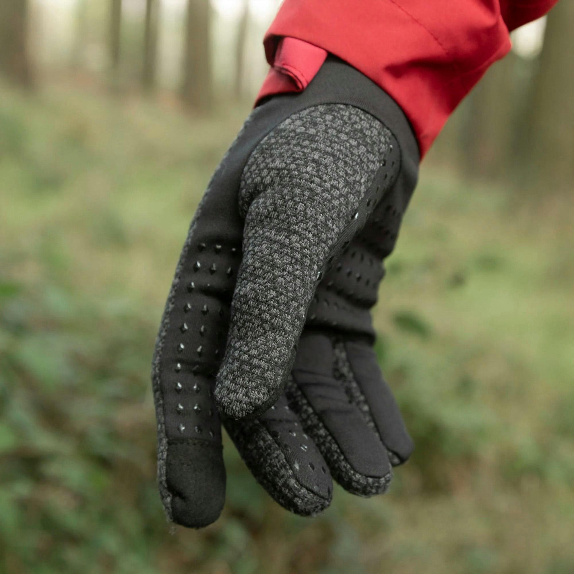 Ladies Fleece Outdoor Gloves with Silicone Grip and Touchscreen , view 4 of 5