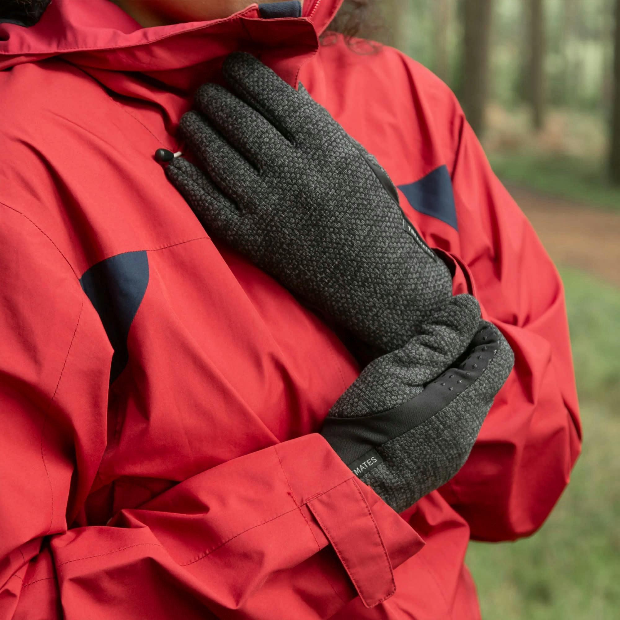 Ladies Fleece Outdoor Gloves with Silicone Grip and Touchscreen , view 5 of 5