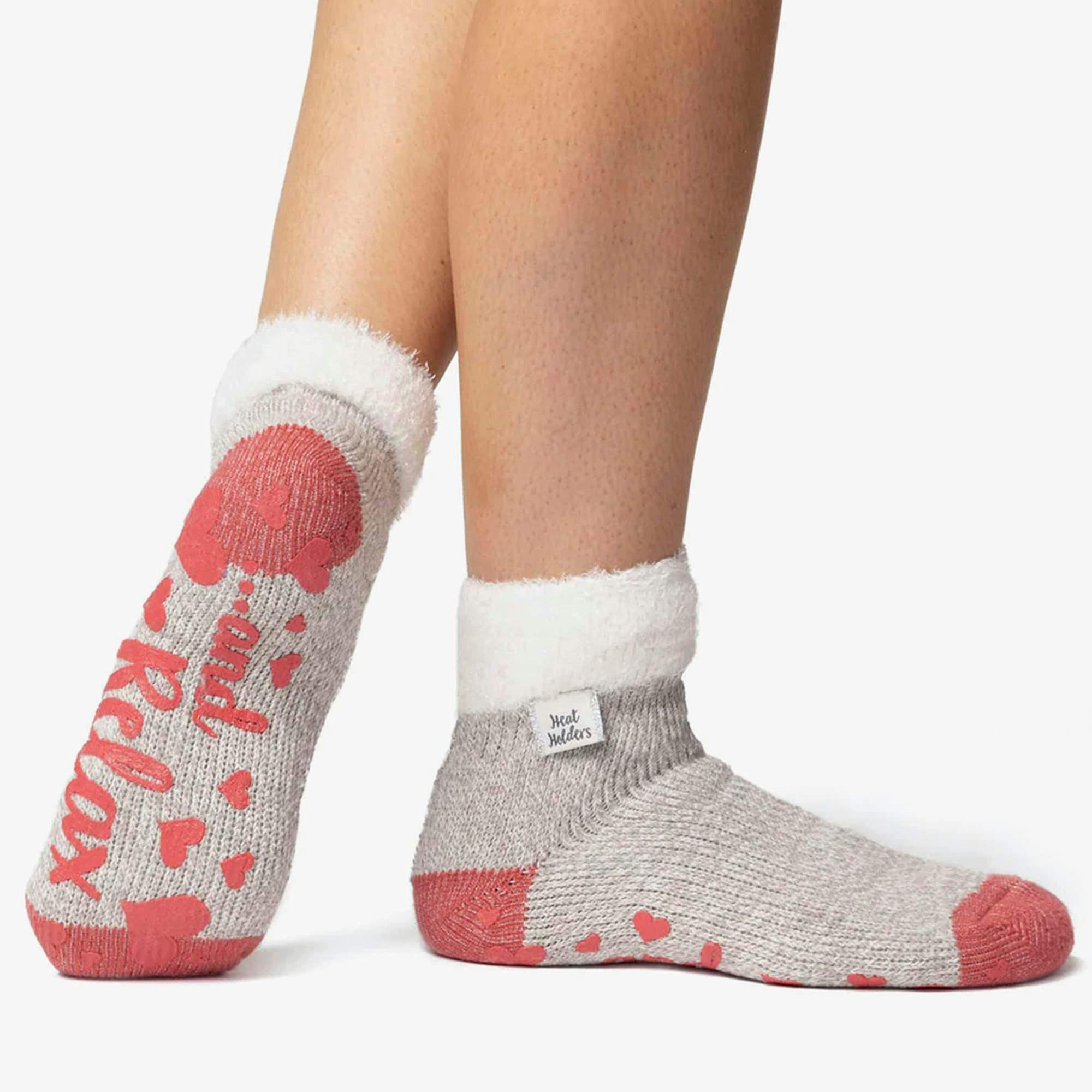 2 Pack Ladies Bed Socks Soft Cosy Warm Fluffy Winter Lounge Socks , view 3 of 5