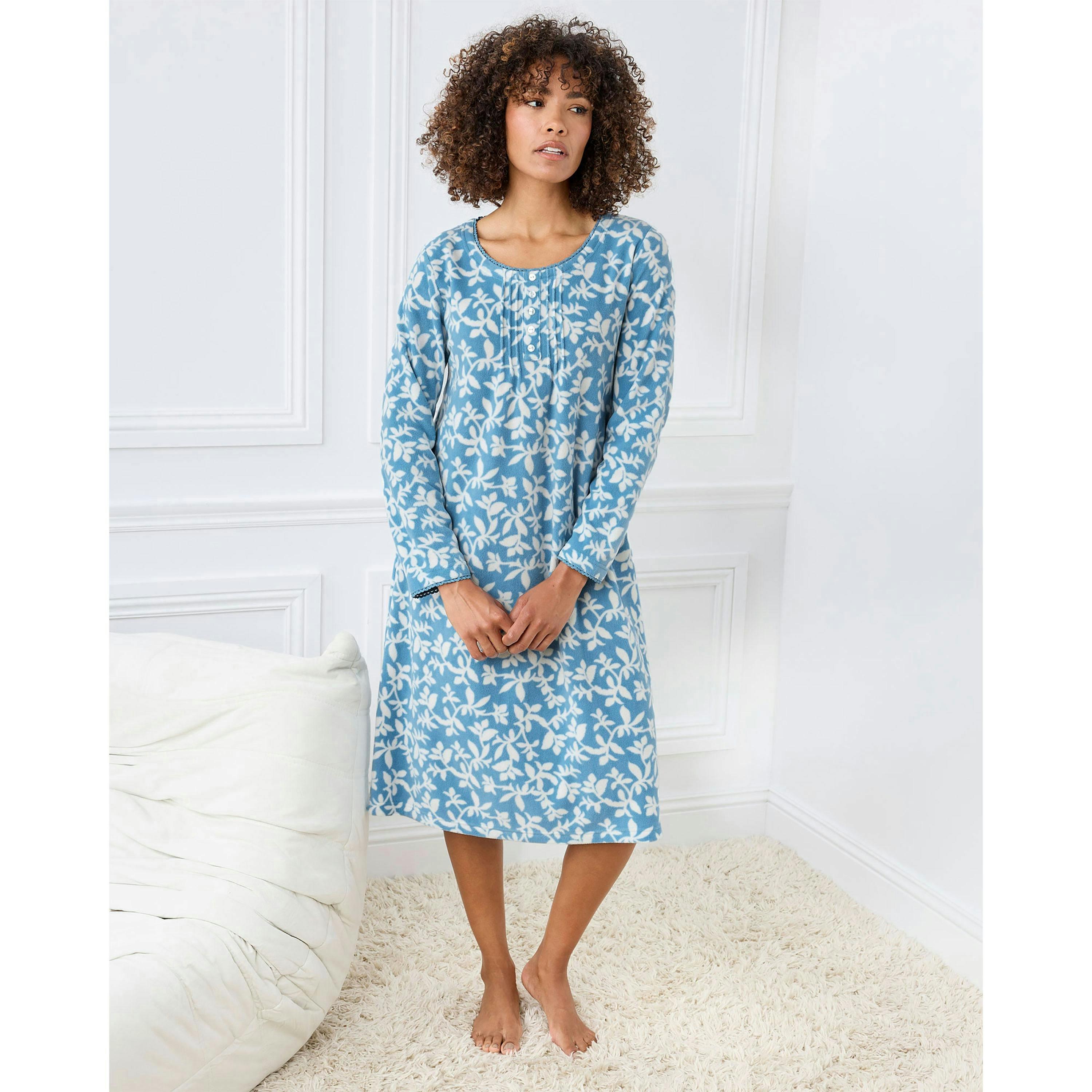 Cotton Traders 2 Pack Fleece Nightdresses , view 2 of 3