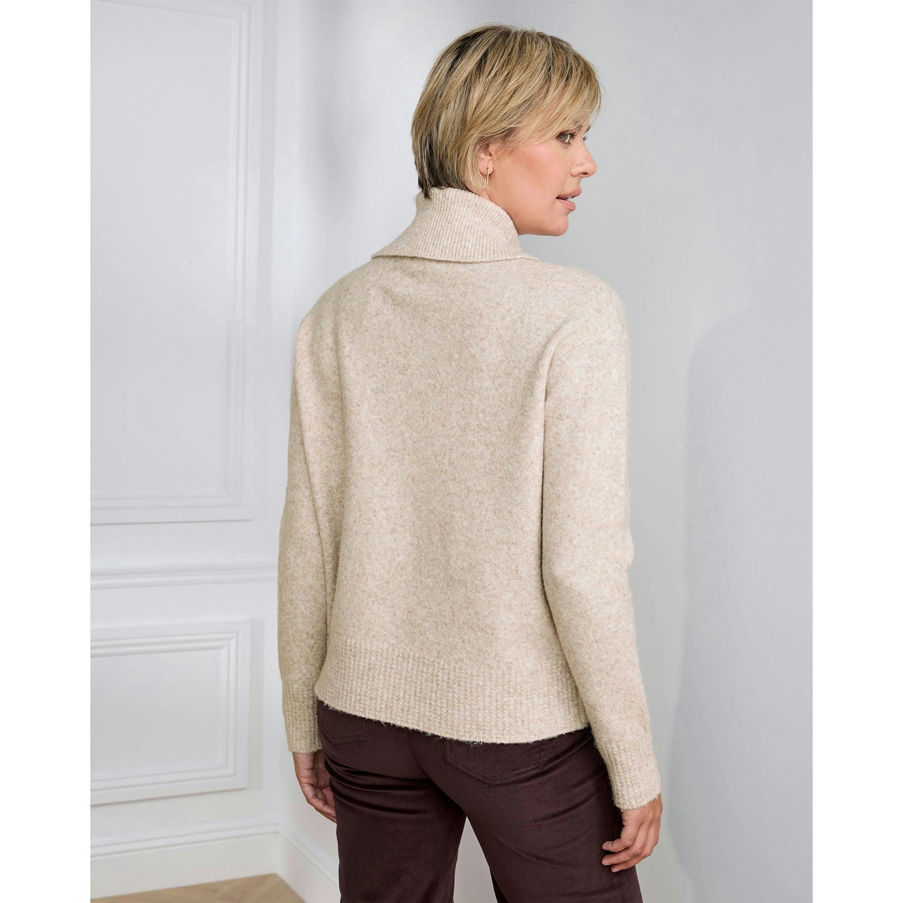 Cotton Traders Roll Neck Cable Jumper , view 3 of 3