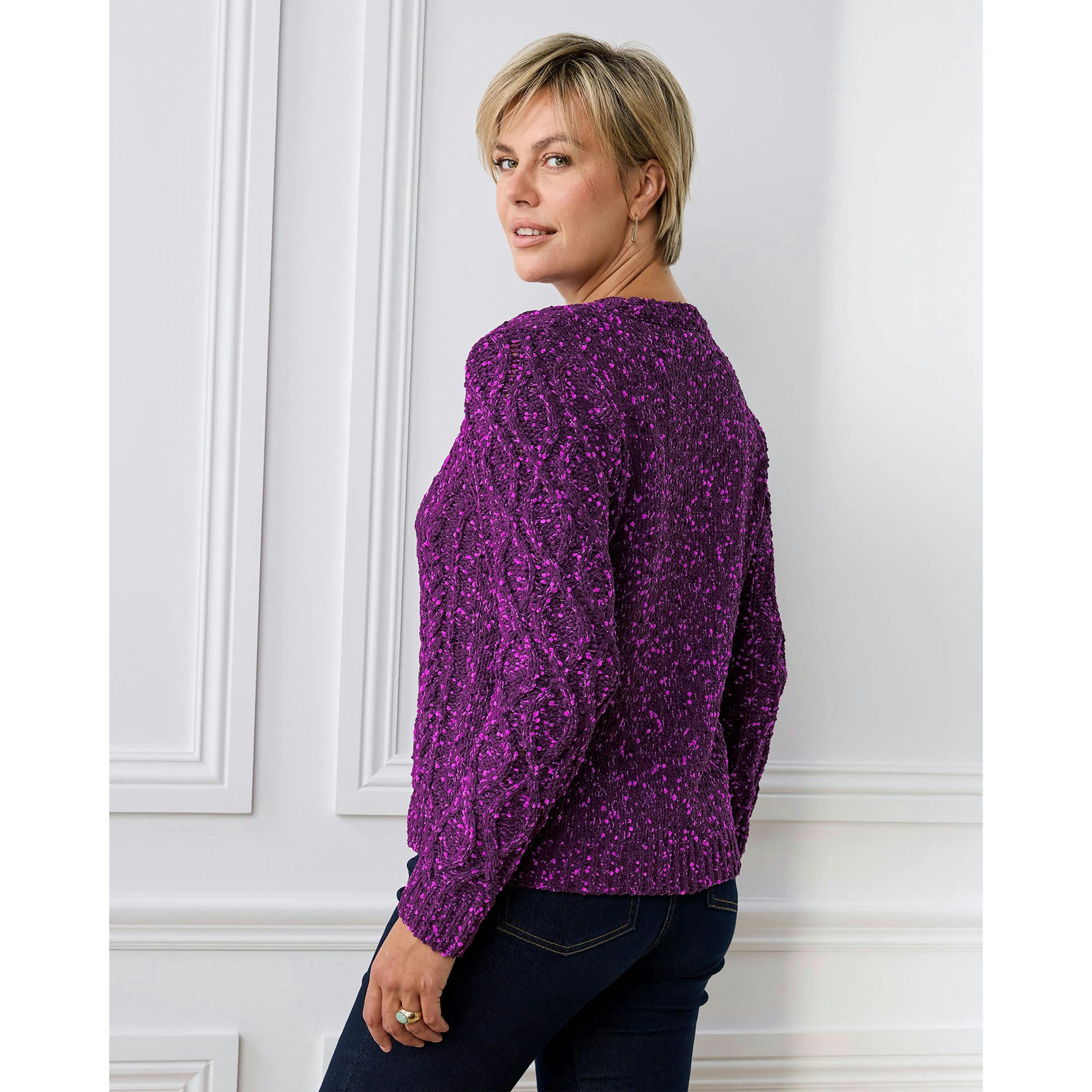 Cotton Traders Chenille Crew Neck Jumper , view 3 of 3
