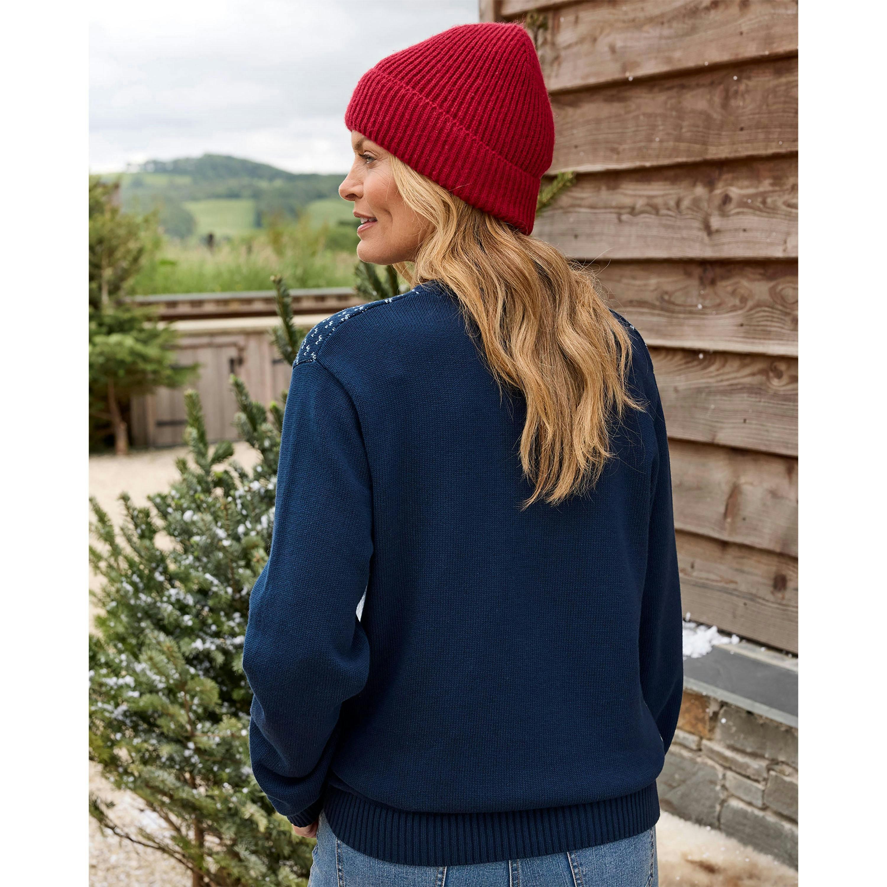Cotton Traders Cotton Crew Neck Christmas Jumper , view 2 of 3