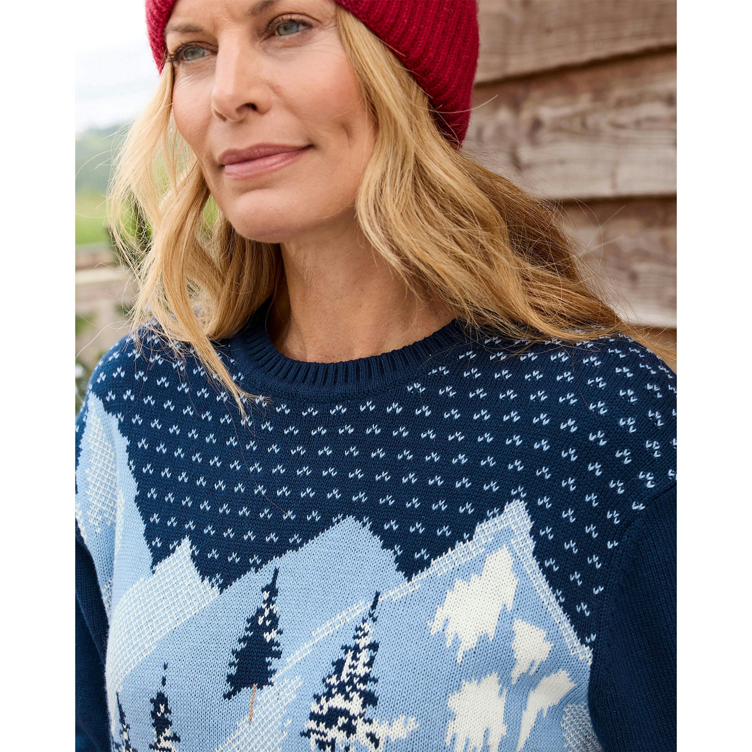 Cotton Traders Cotton Crew Neck Christmas Jumper , view 3 of 3
