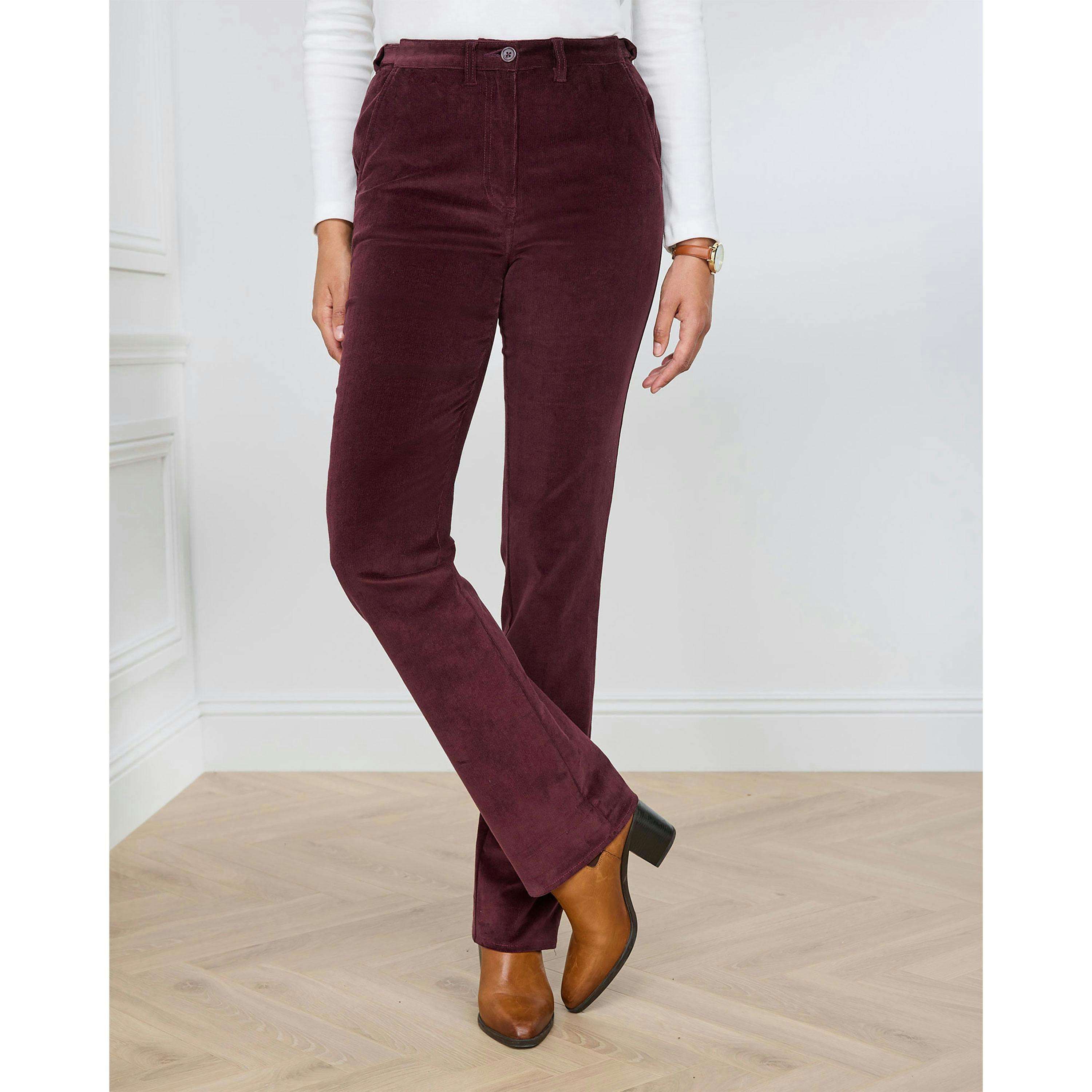 Cotton Traders Adjustable Waist Cord Straight Leg Trousers , view 2 of 3