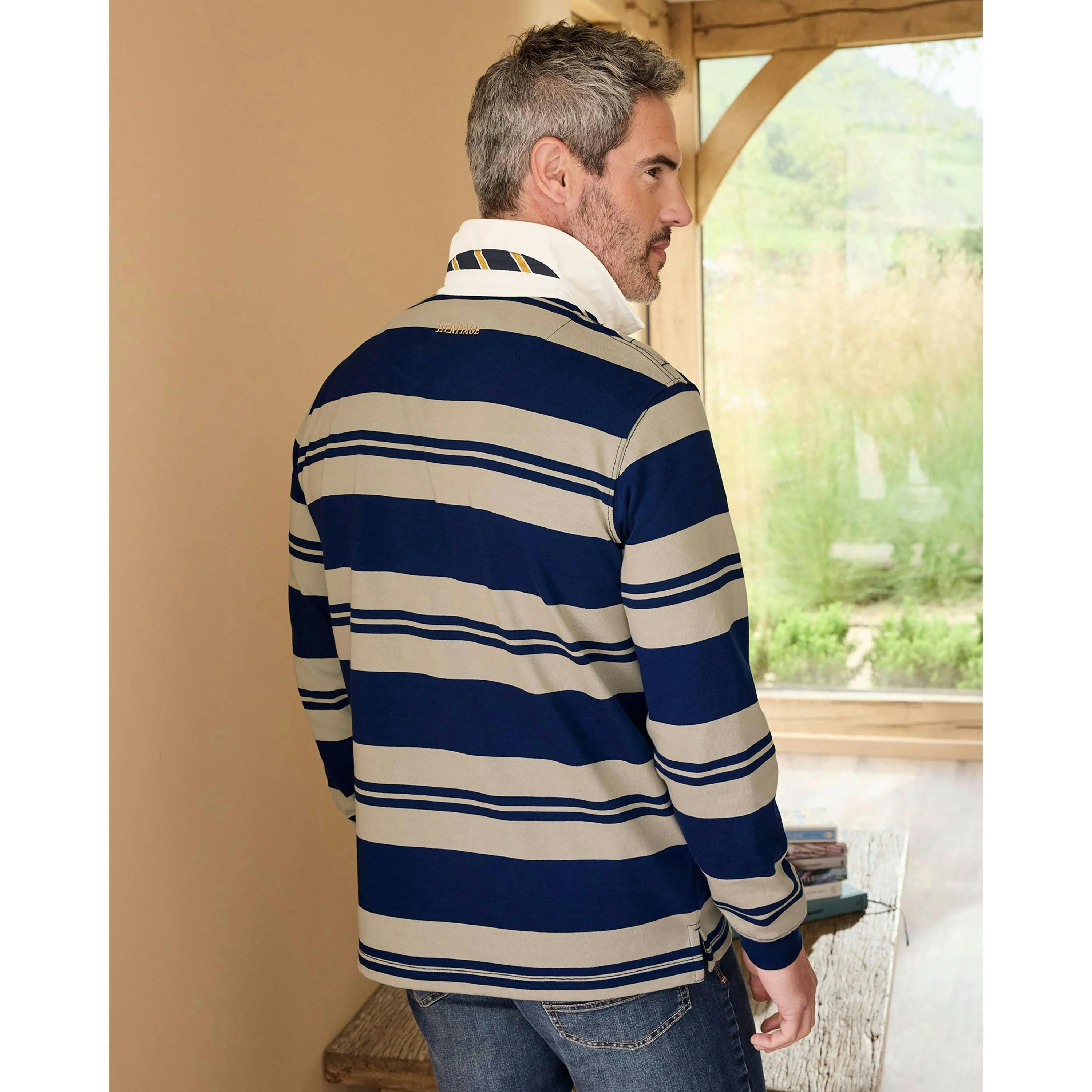 Cotton Traders Heritage Long Sleeve Rugby Shirt , view 2 of 3
