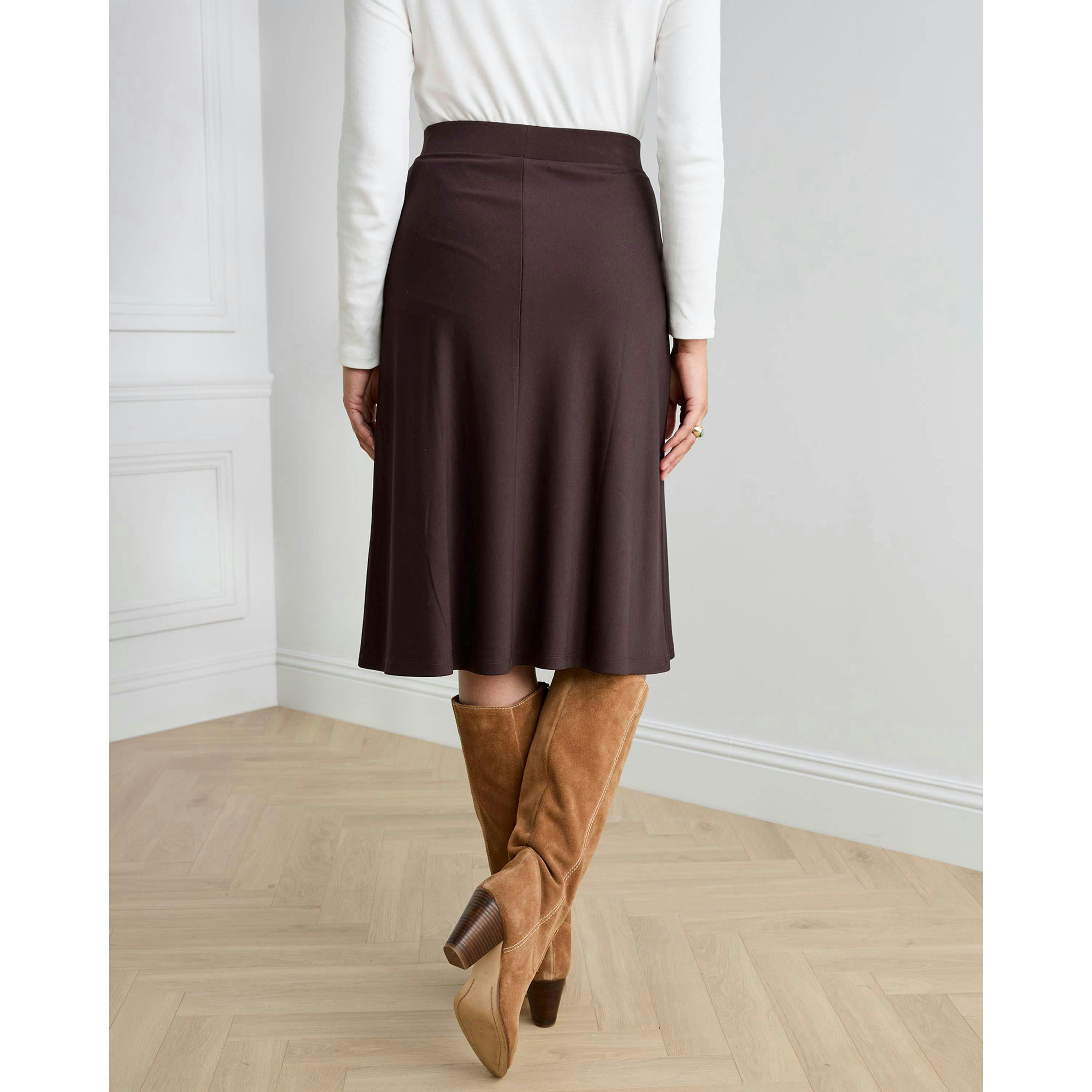 Cotton Traders Pull On Jersey Midi Skirt , view 3 of 3