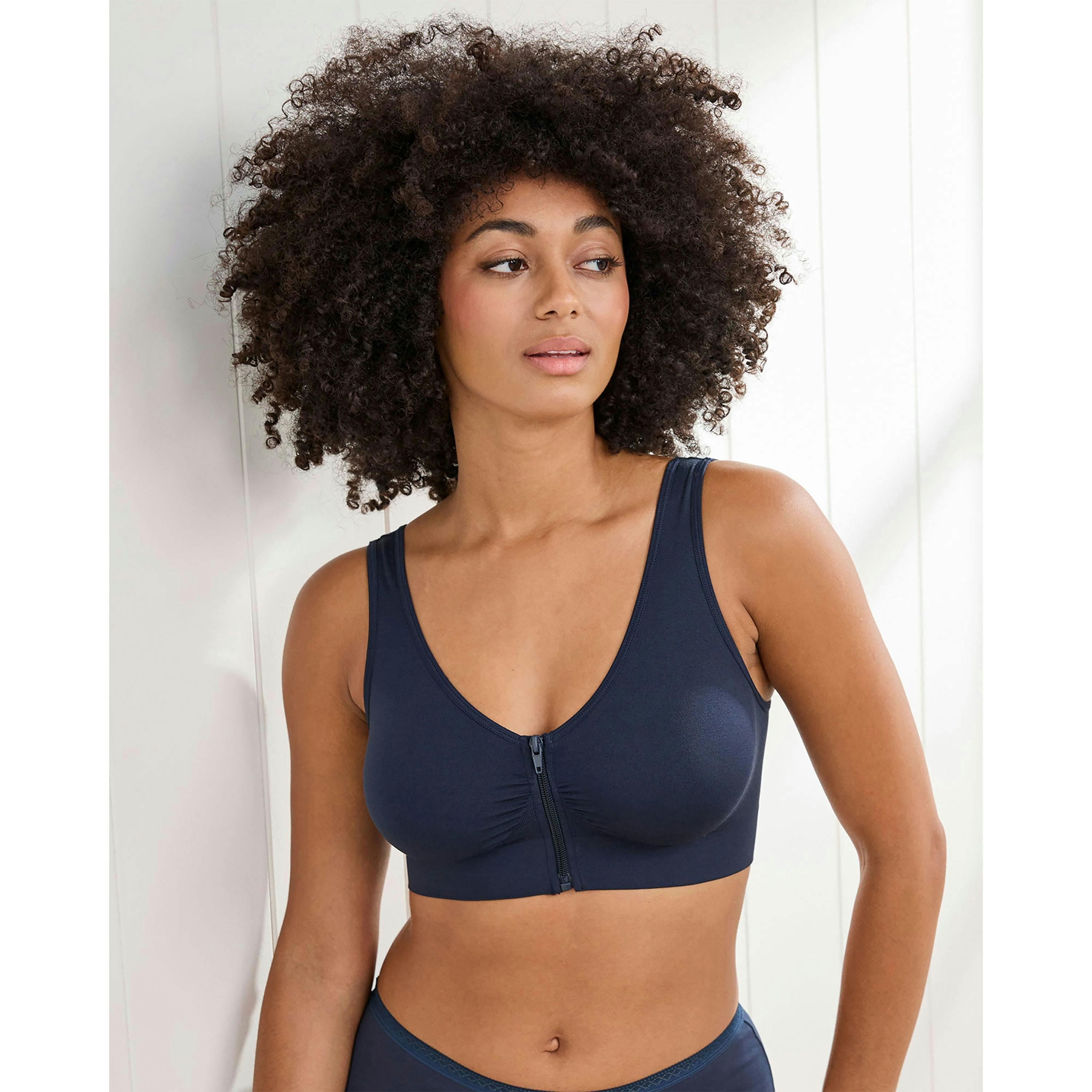 Cotton Traders 2 Pack Zip-Front Comfort Bras , view 2 of 4