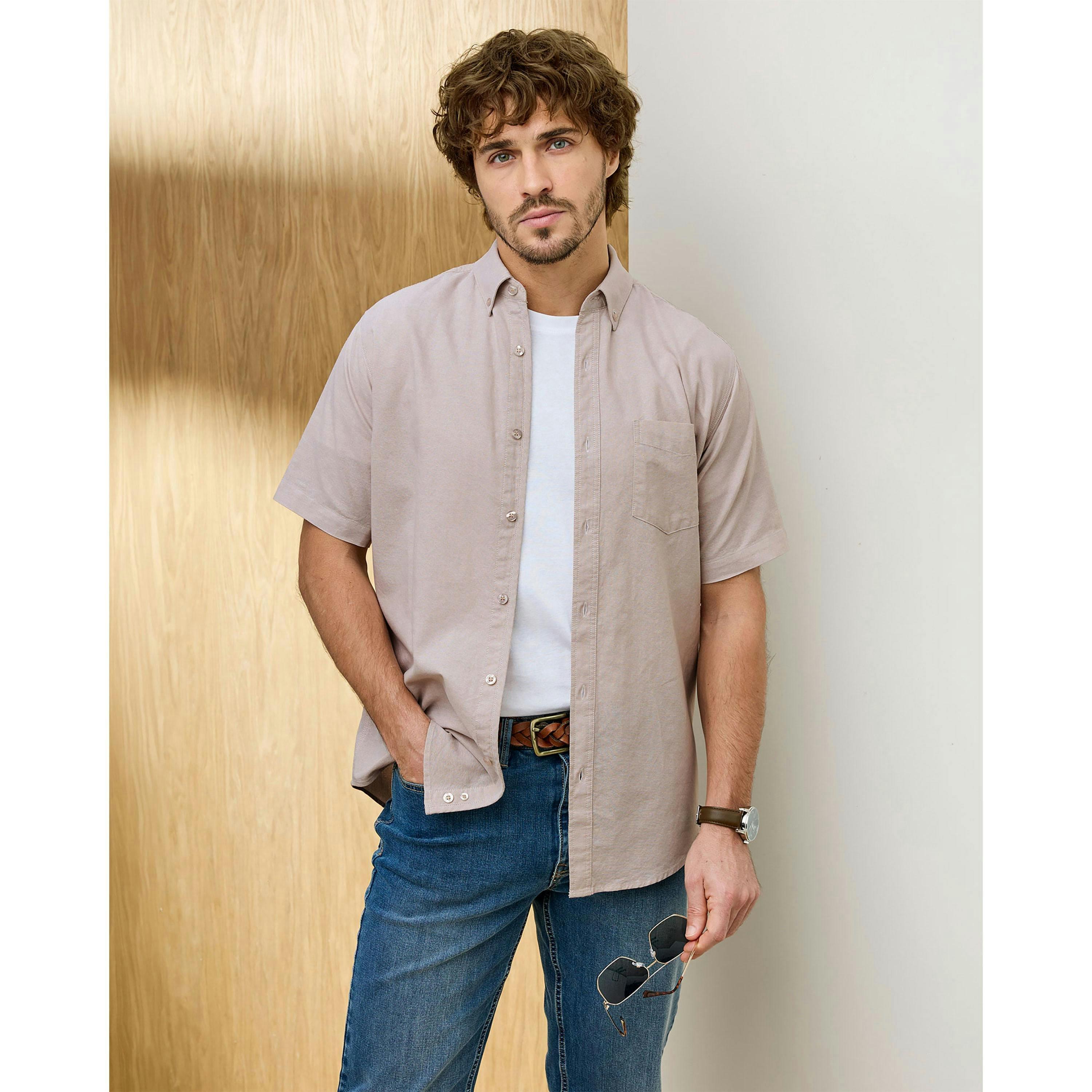 Cotton Traders Signature Short Sleeve Oxford Shirt , view 2 of 3