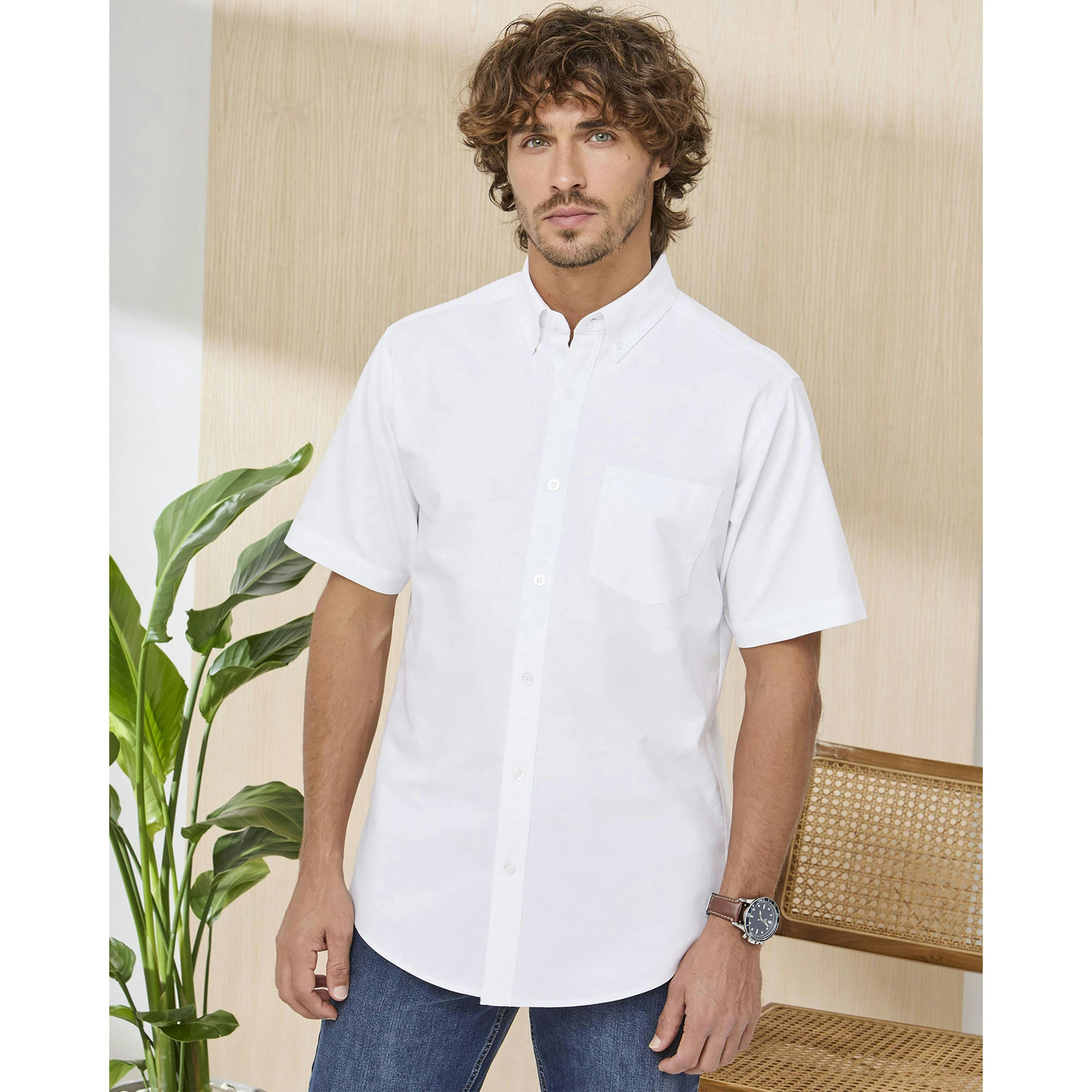 Cotton Traders Signature Short Sleeve Oxford Shirt , view 2 of 3